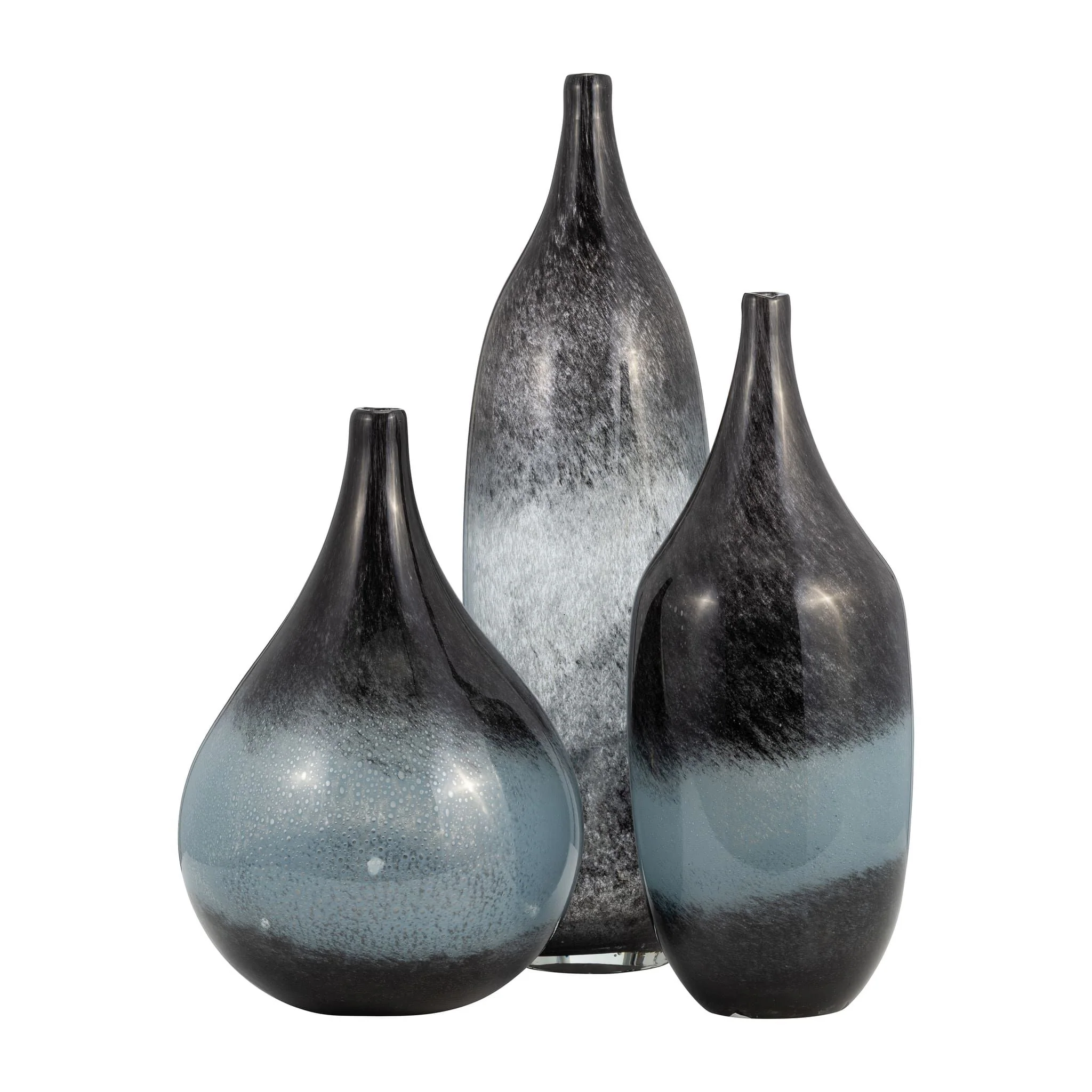Glass, 18" Vase Blue Ombre - Image 6