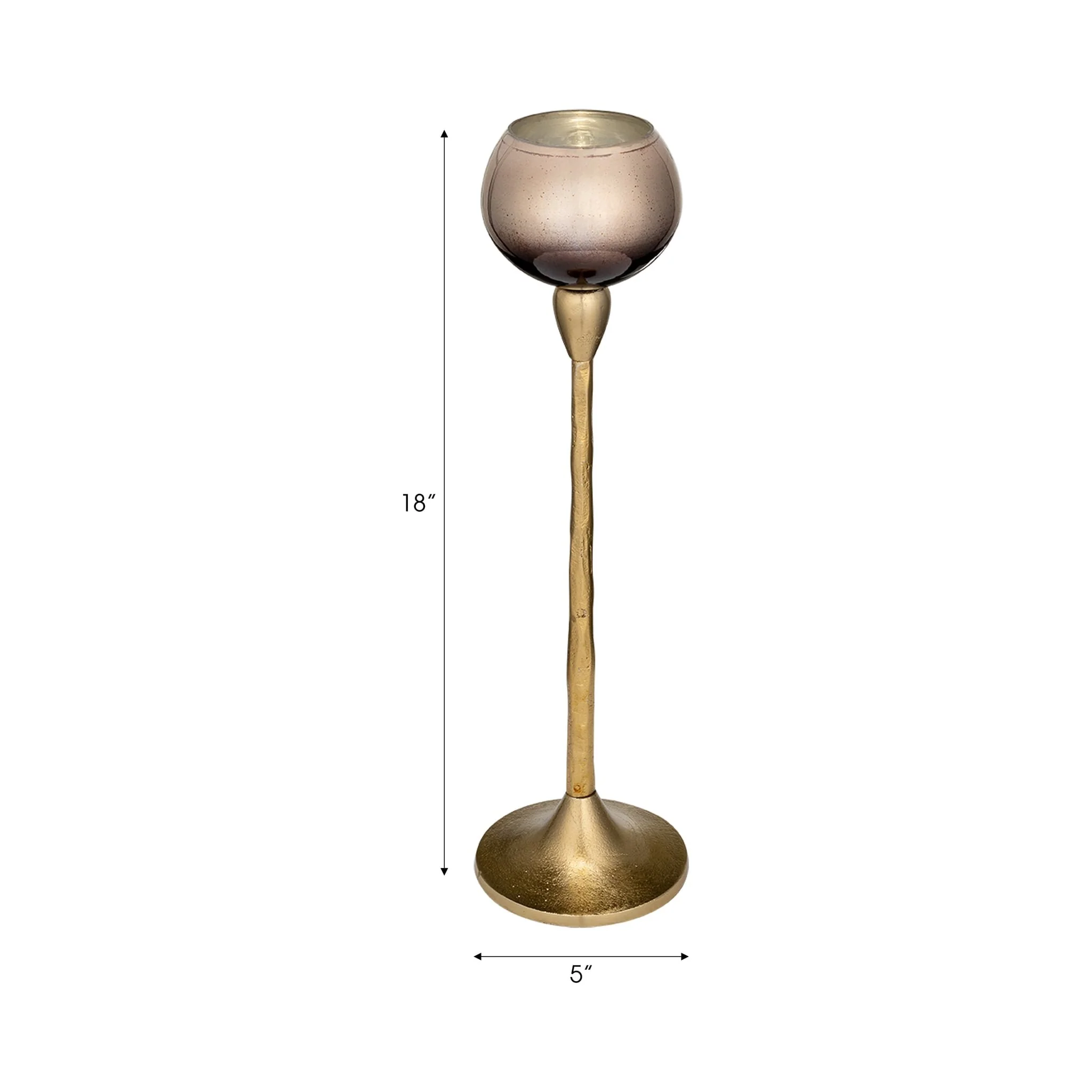 Glass, 18"h Tealight Holder, Champagne - Image 6
