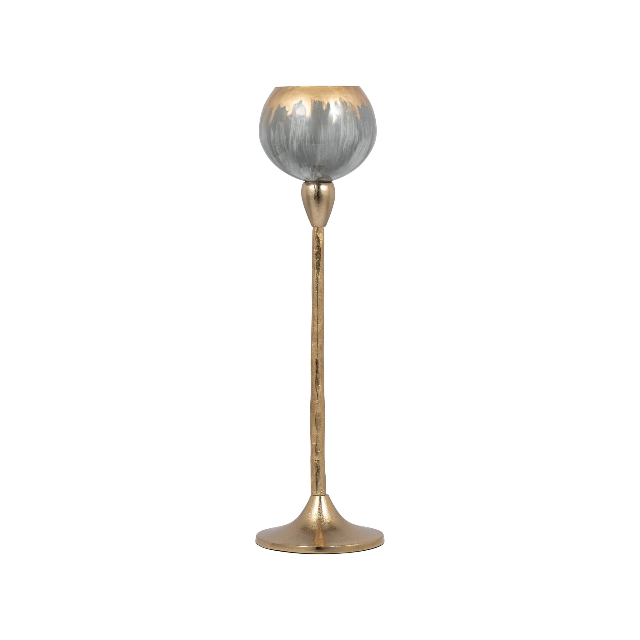 Glass, 18"h Tealight Holder, Wickhom Gray - Image 2