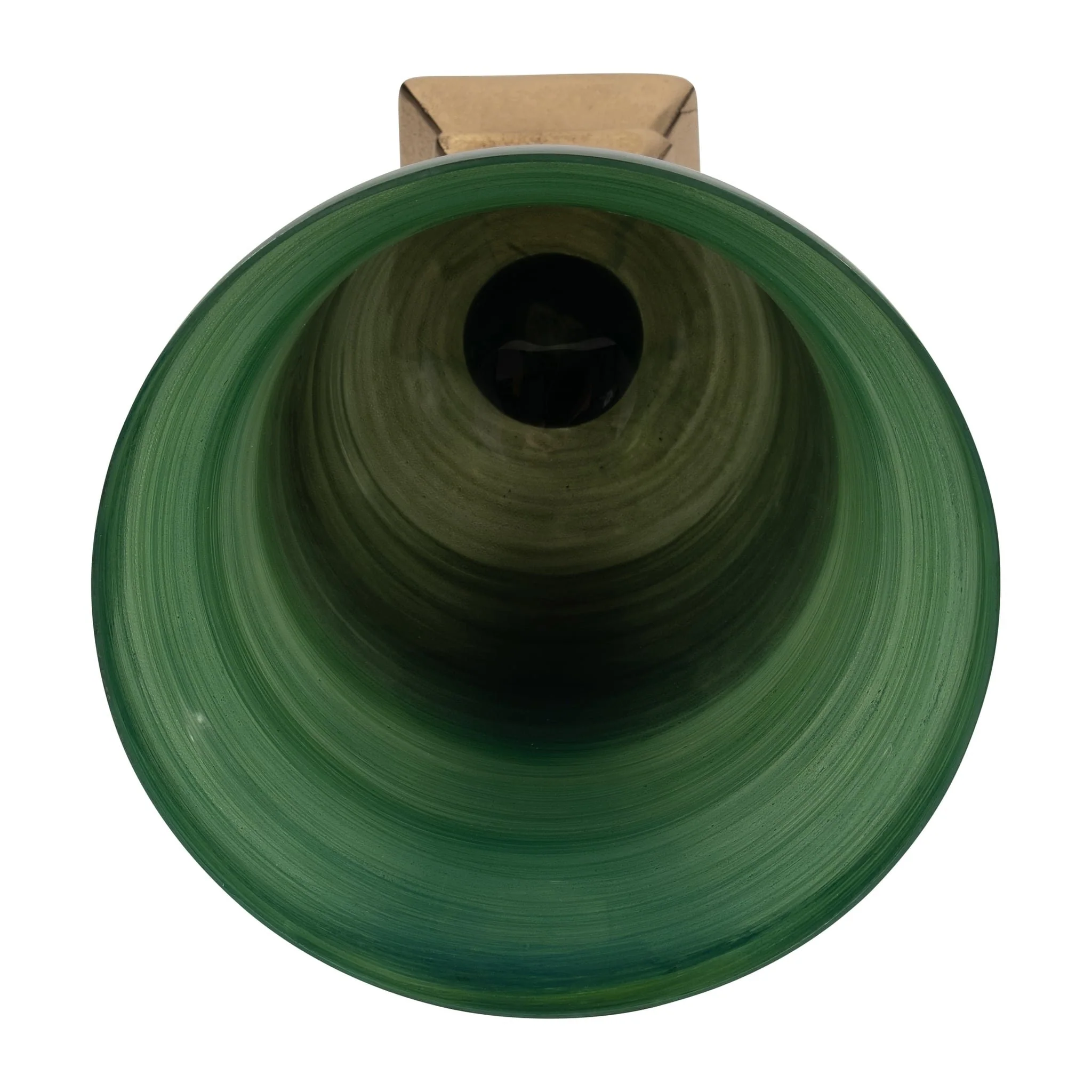 Glass, 19" 5th Ave Vase On Stand, Green/gold - Image 5