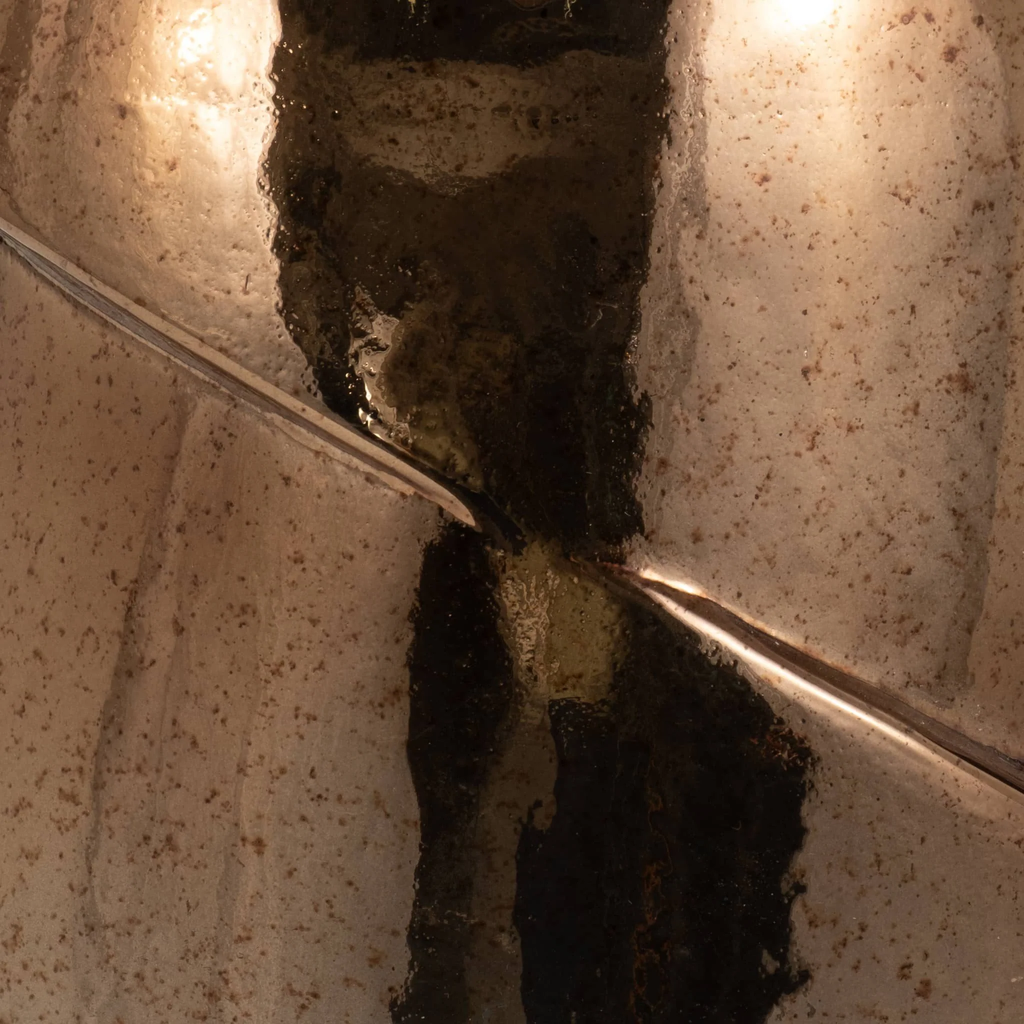 Glass, 19" Abstract Vase, Bronze - Image 5