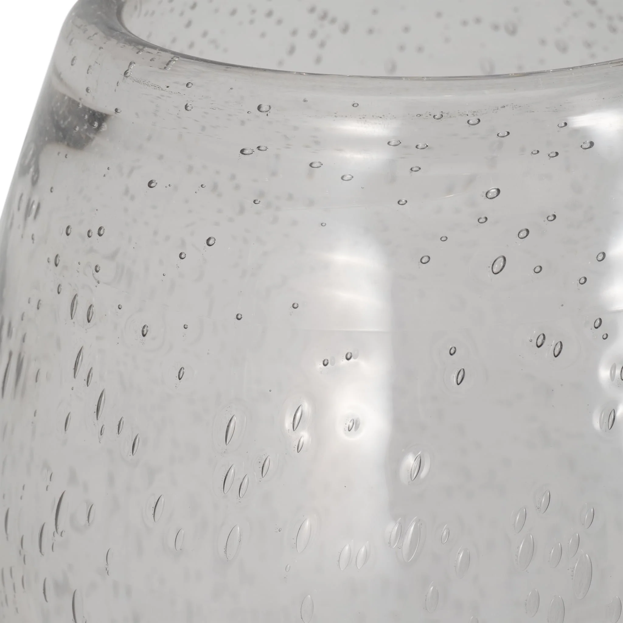 Glass, 19" Floor Vase Bubble Clear - Image 4