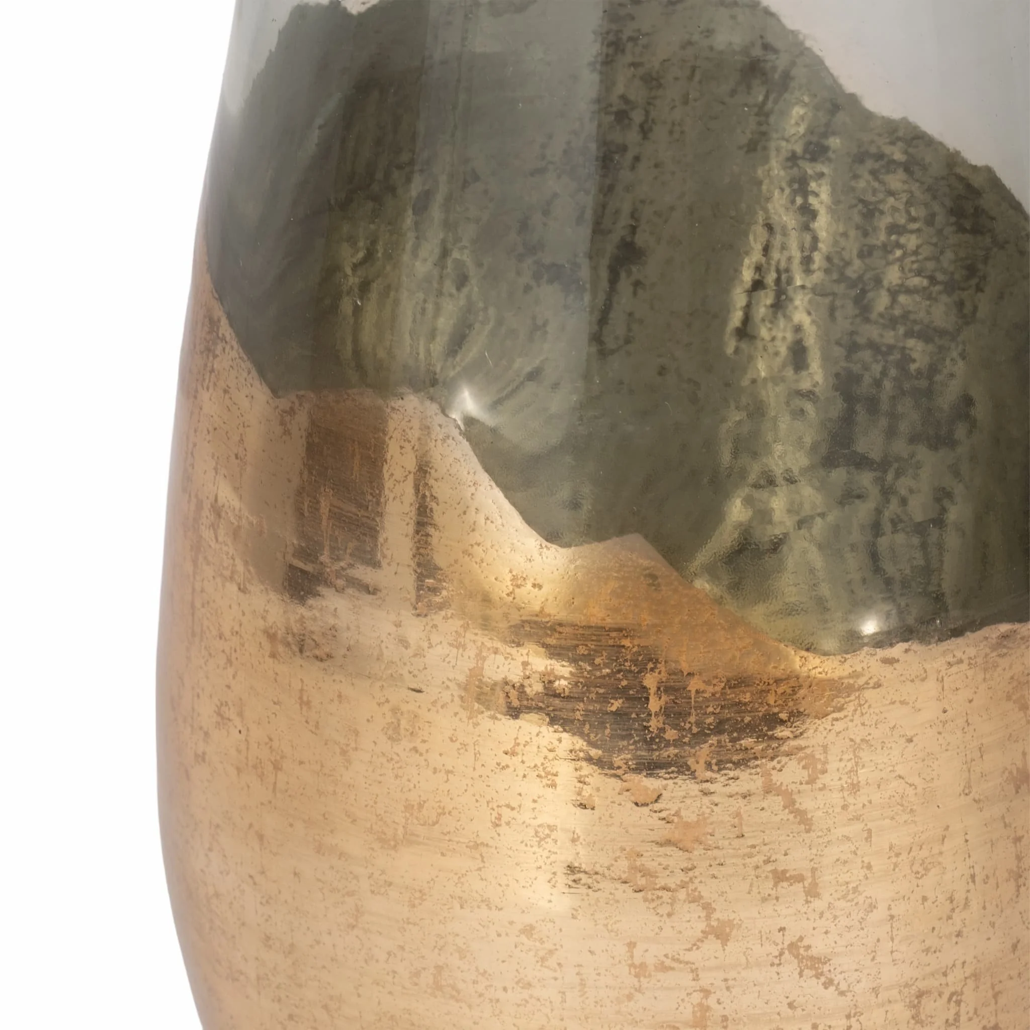 Glass, 19" Gold Dipped Vase, Clear - Image 5