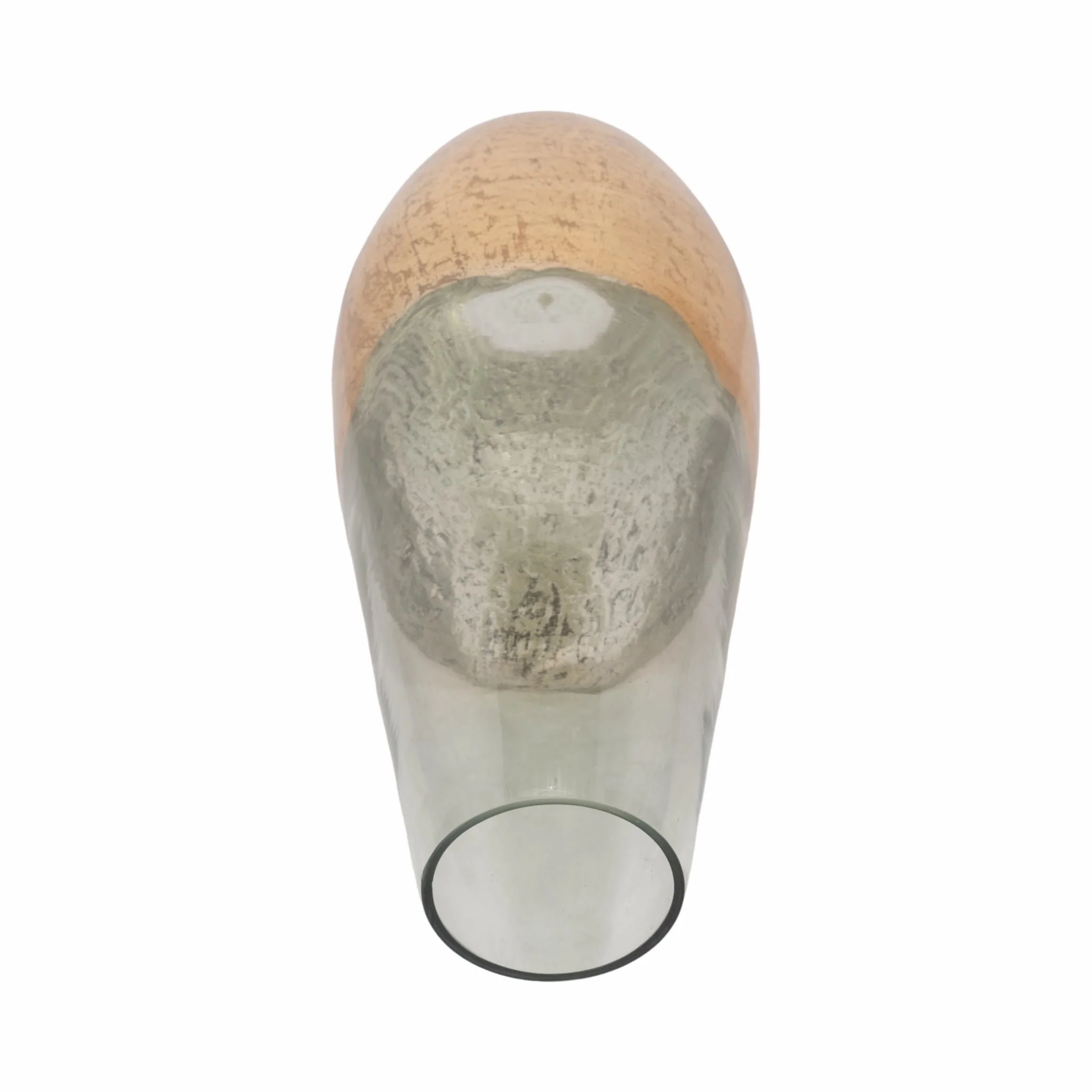 Glass, 19" Gold Dipped Vase, Clear - Image 6