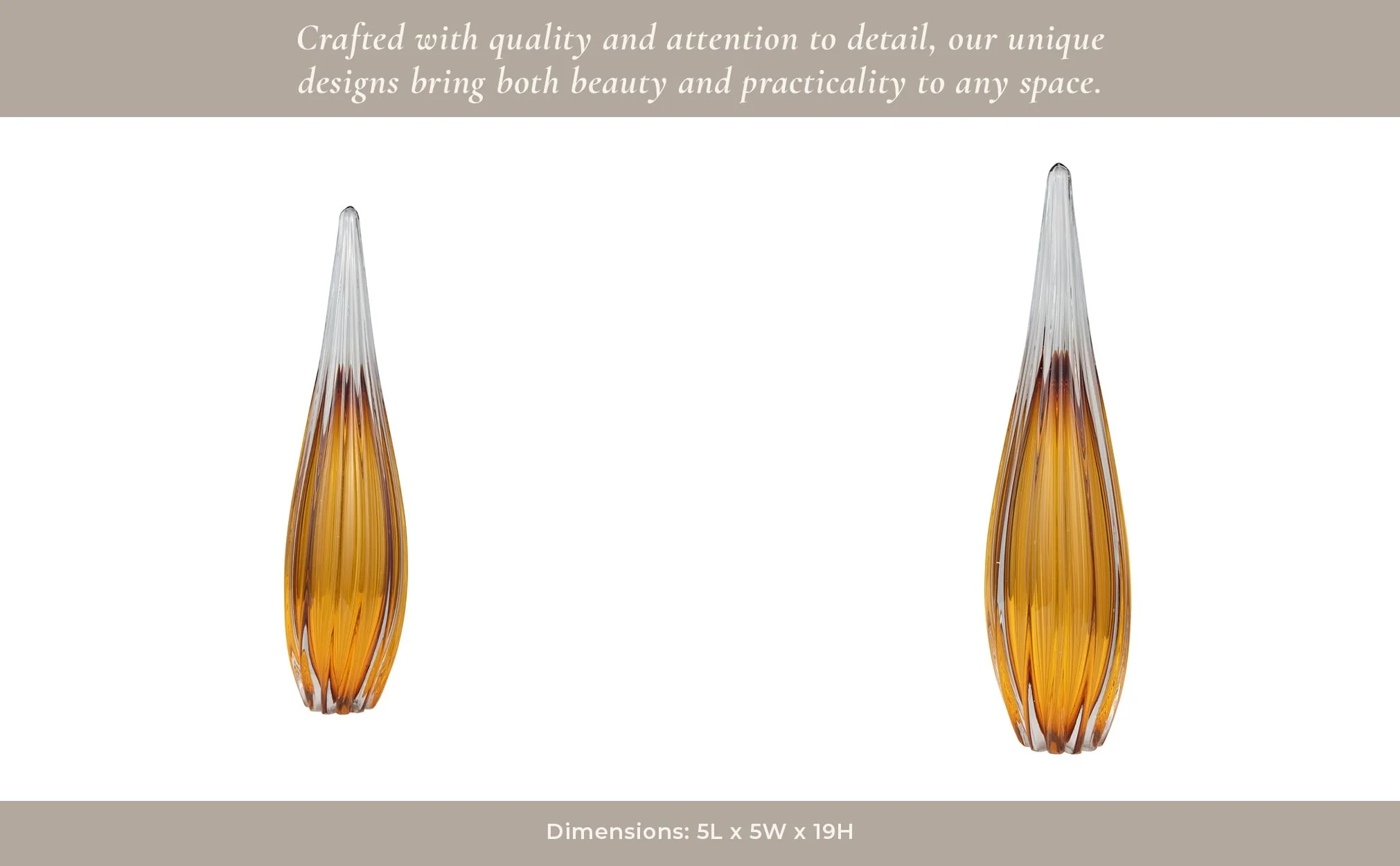 Glass, 19" Paperweight Amber - Image 11