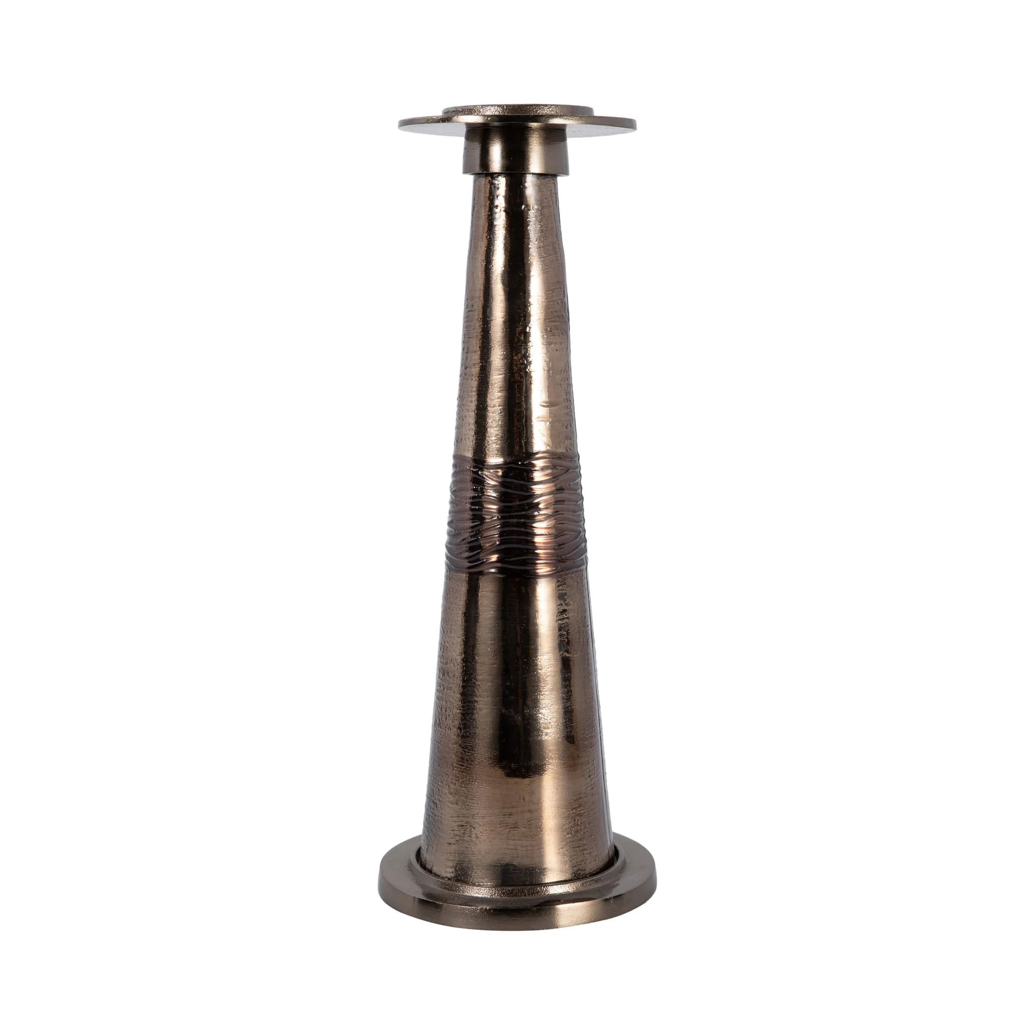 Glass, 19" Pillar Holder, Bronze - Image 3