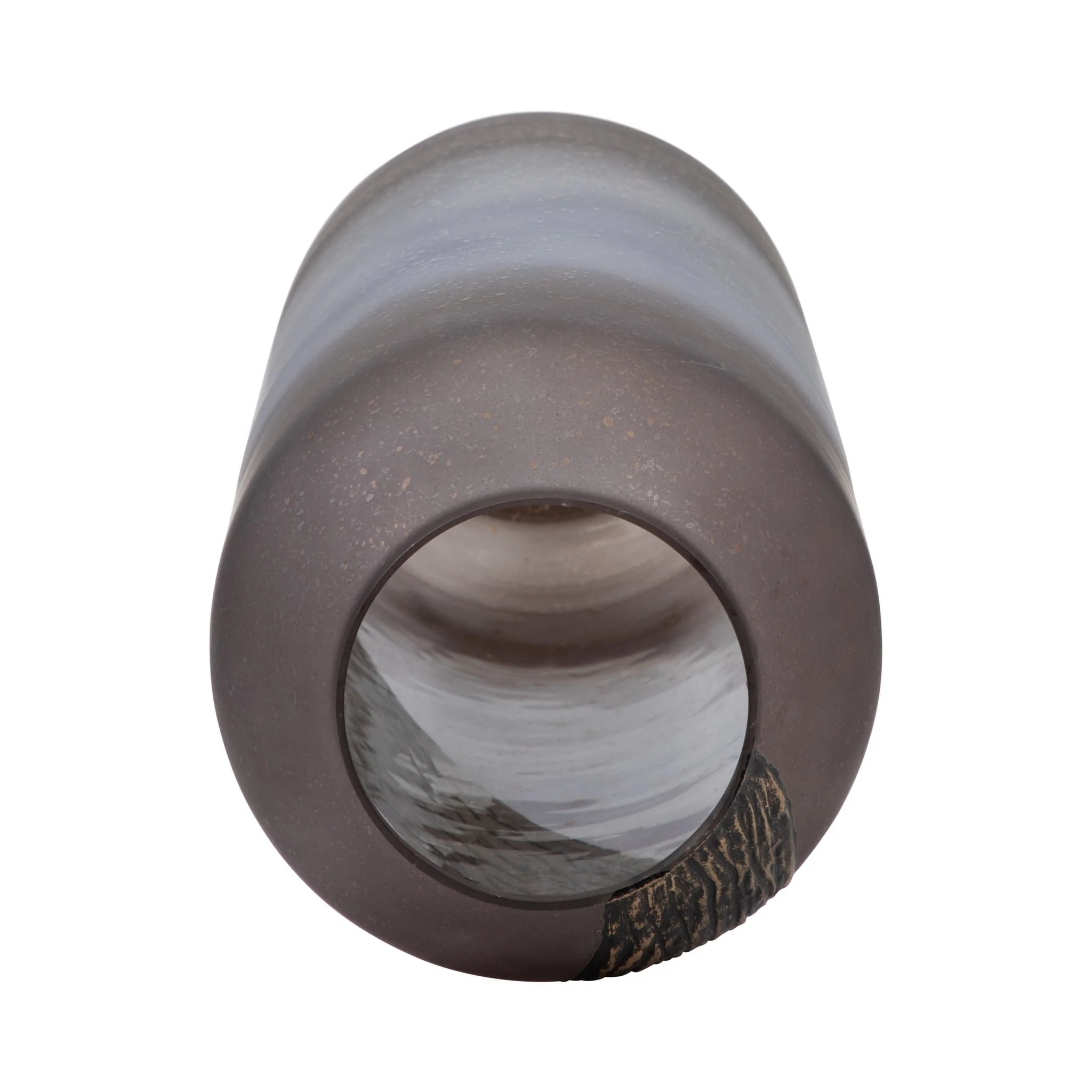 Glass, 20" Metallic Detail Vase,  Blush - Image 6