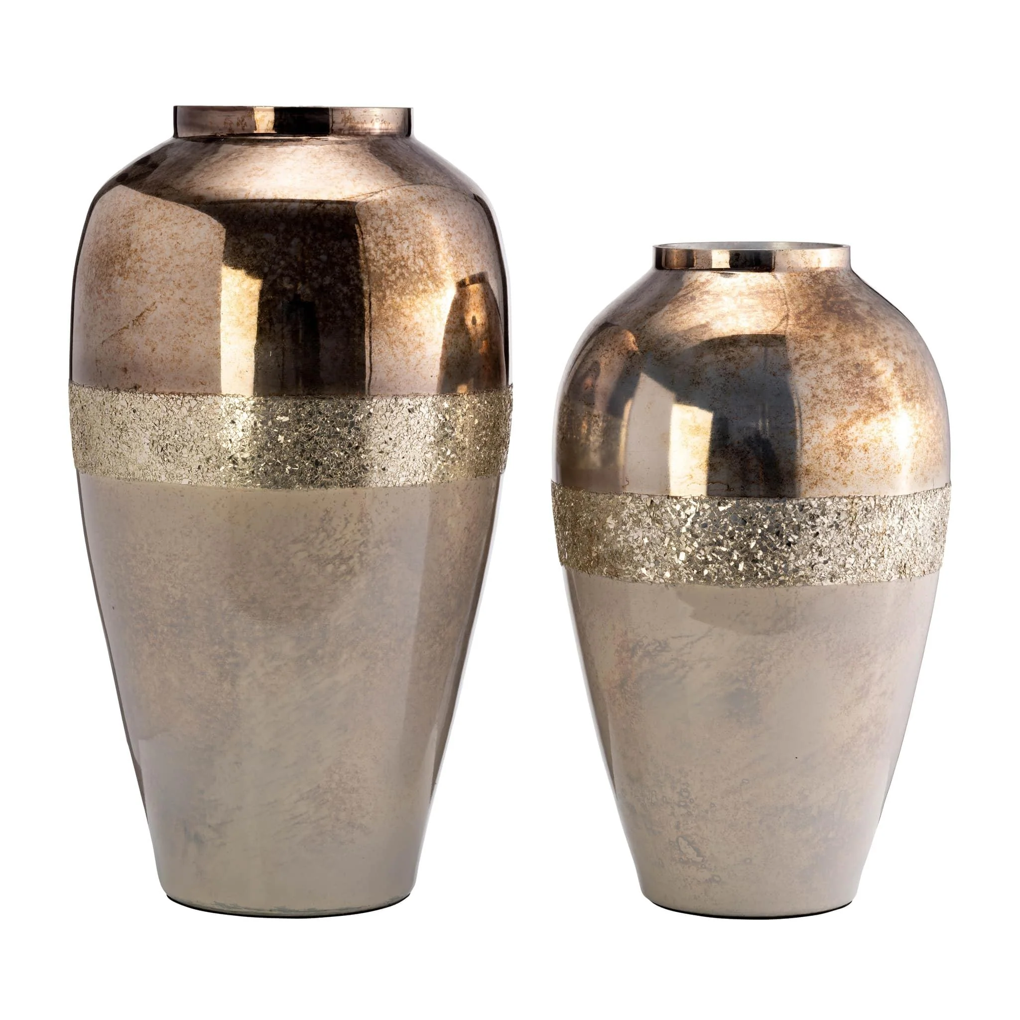 Glass, 20" Metallic Vase, Champagne - Image 8
