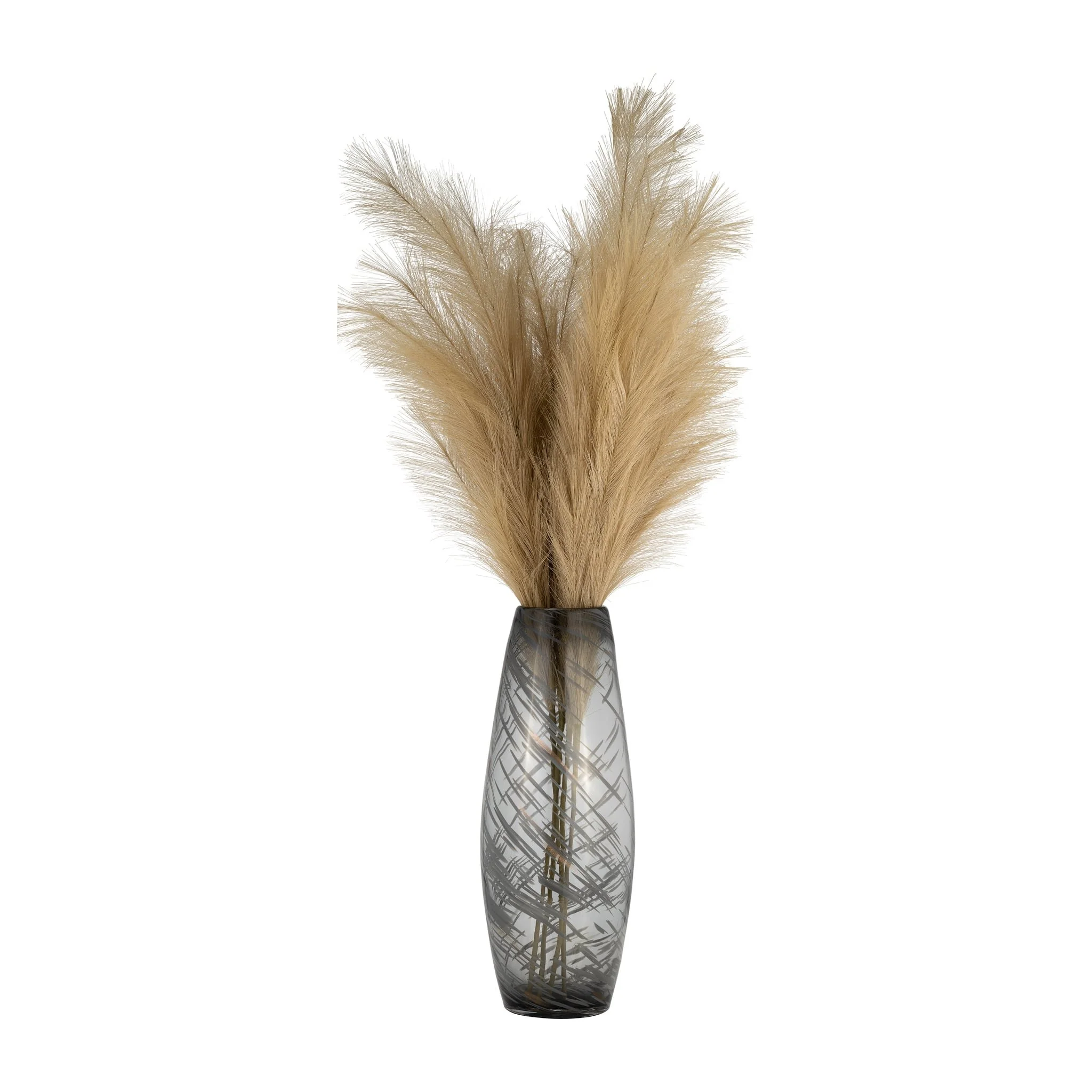 Glass, 20"h Swirl Vase, Black - Image 3