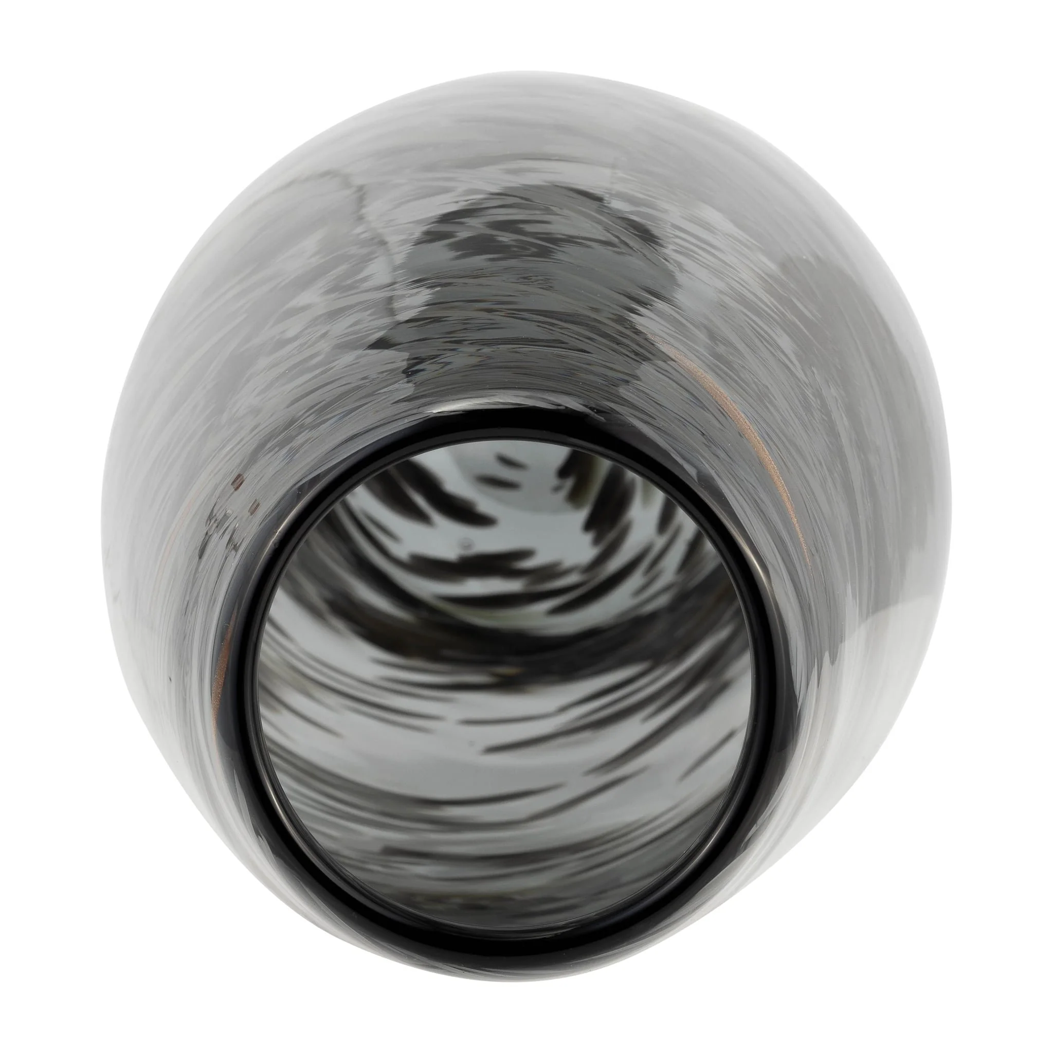 Glass, 20"h Swirl Vase, Black - Image 6
