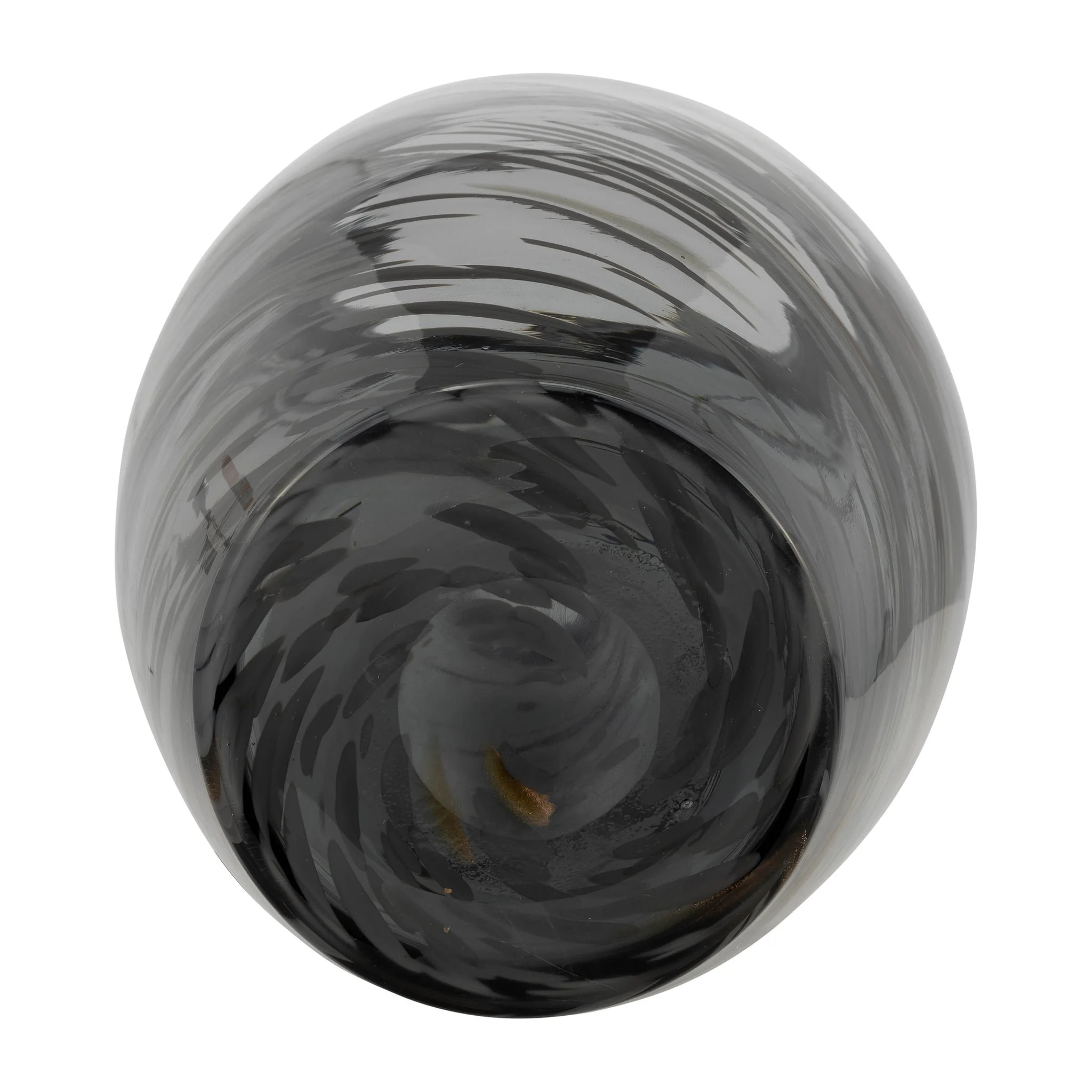 Glass, 20"h Swirl Vase, Black - Image 7