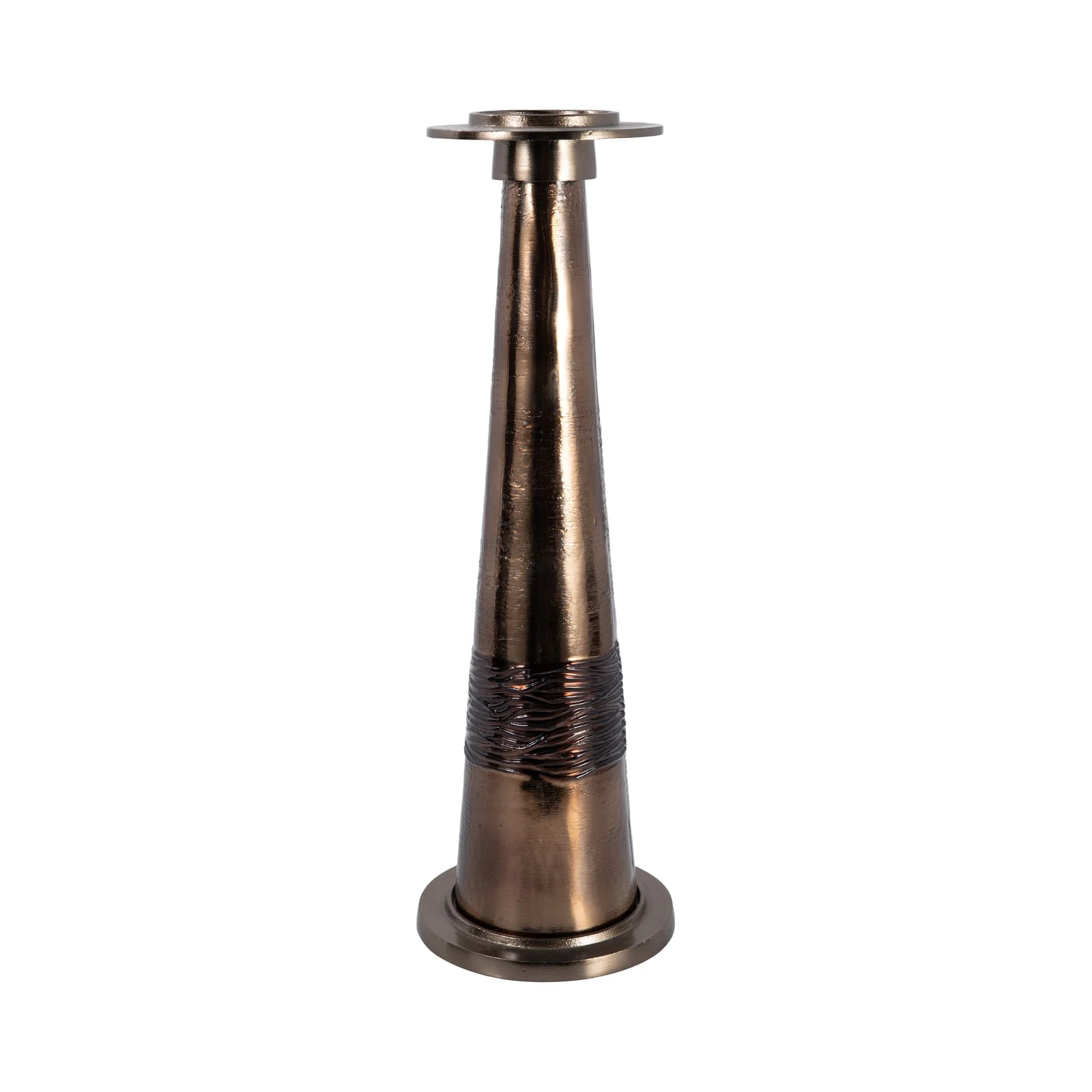 Glass, 21" Pillar Holder, Bronze - Image 4