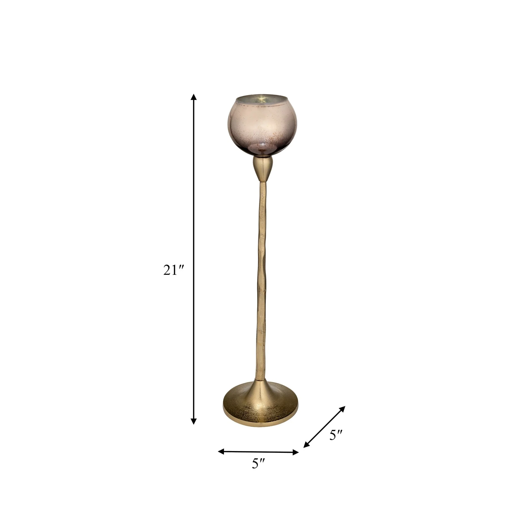 Glass, 21"h Tealight Holder, Champagne - Image 6