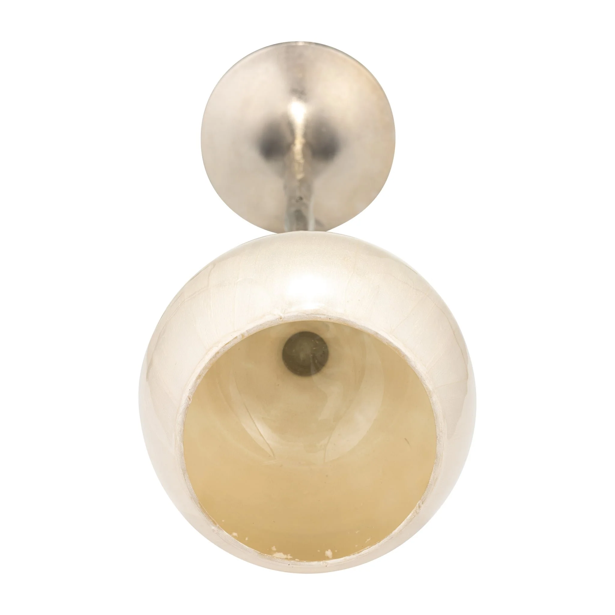 Glass, 21"h Tealight Holder, Pearl White - Image 3