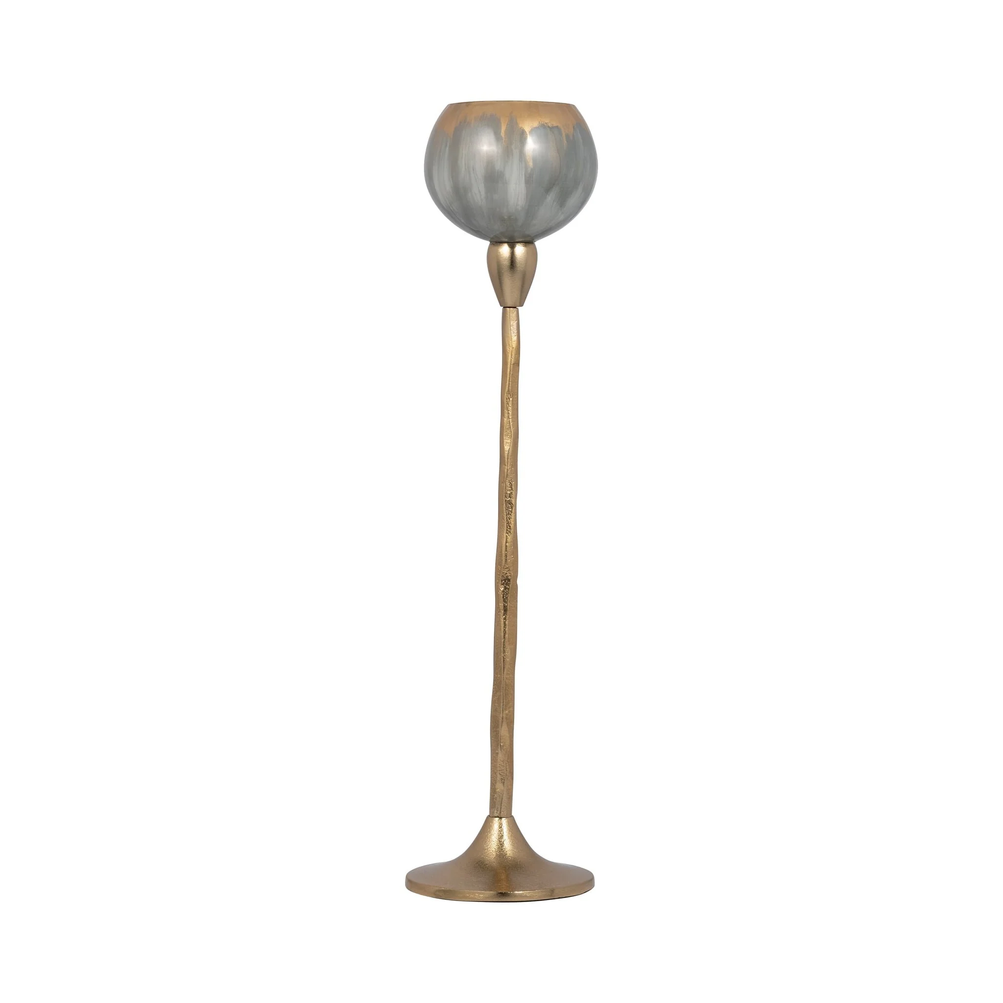 Glass, 21"h Tealight Holder, Wickhom Gray - Image 2