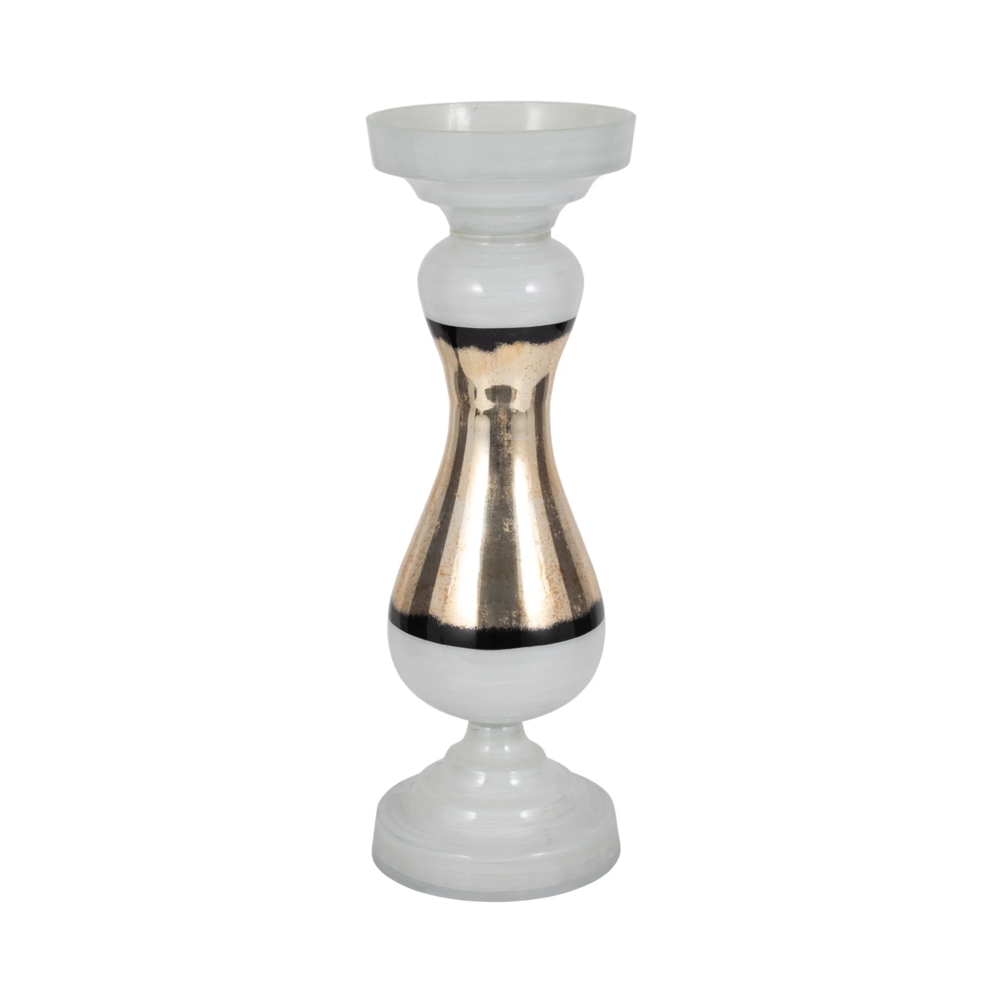 Glass, 23" Candle Holder, White - Image 3