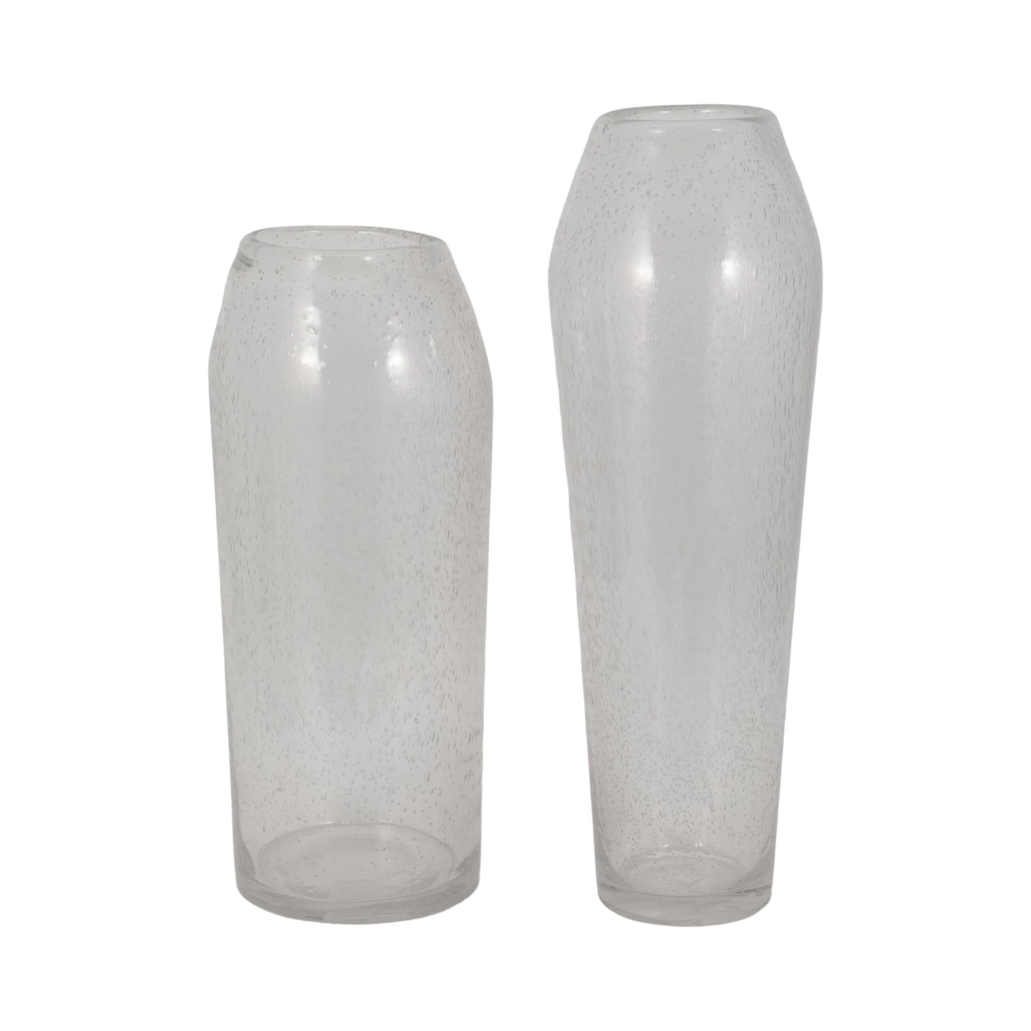 Glass, 23" Floor Vase Bubble Clear - Image 8