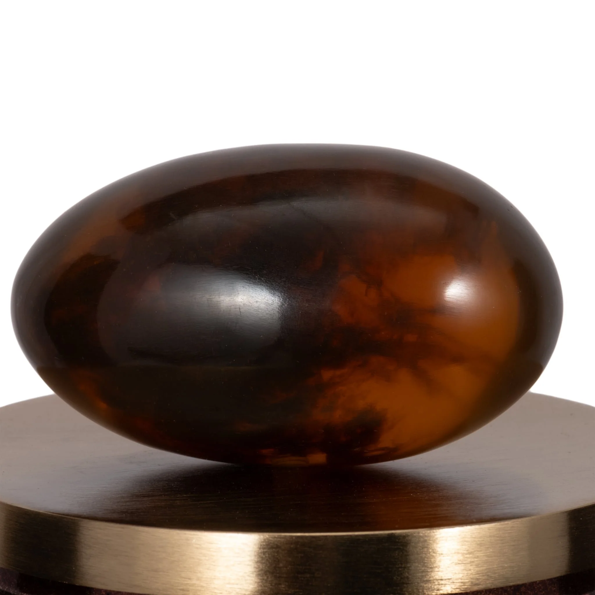 Glass, 23" Temple Vase W/ Resin Topper, Copper - Image 4