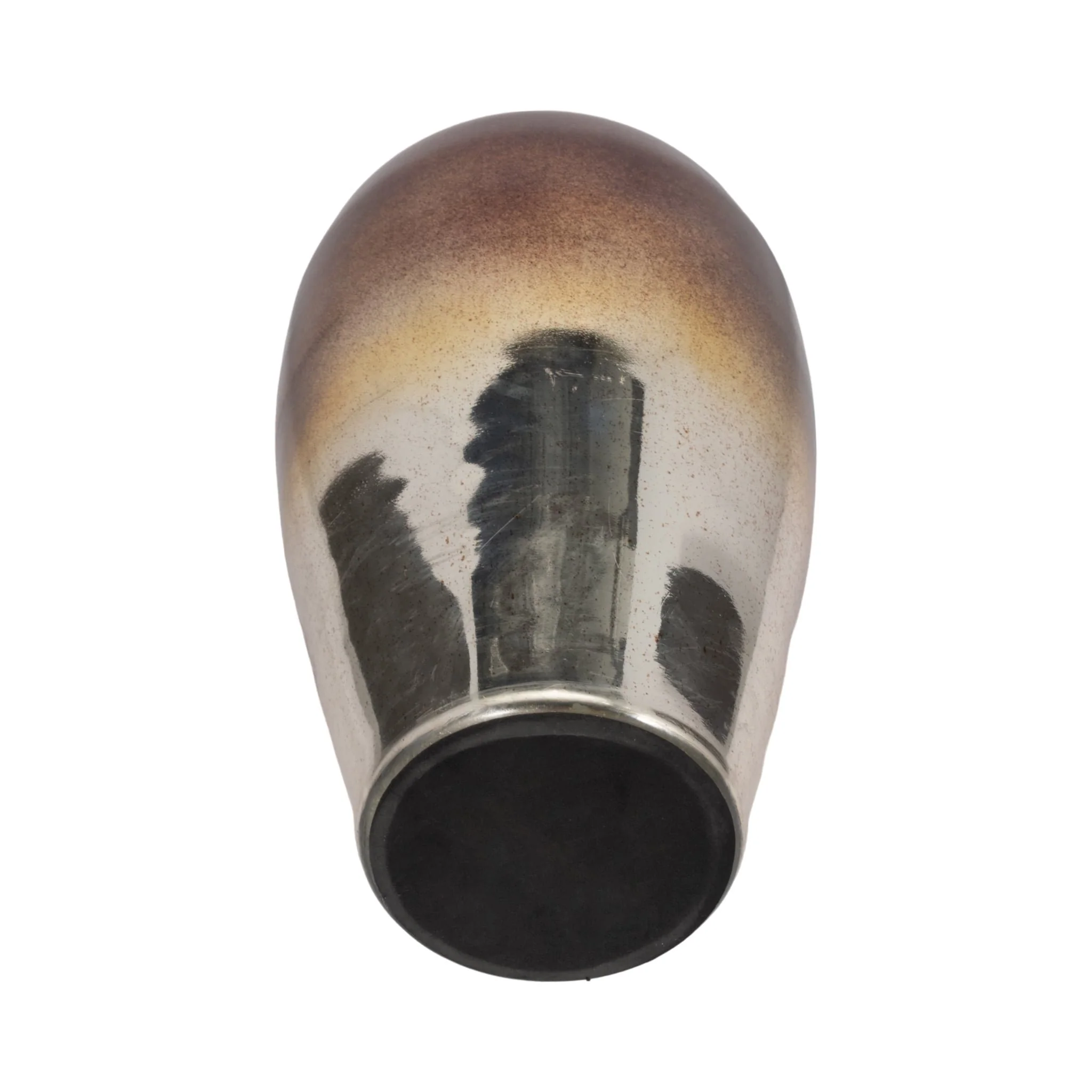 Glass, 23" Temple Vase W/ Resin Topper, Copper - Image 6