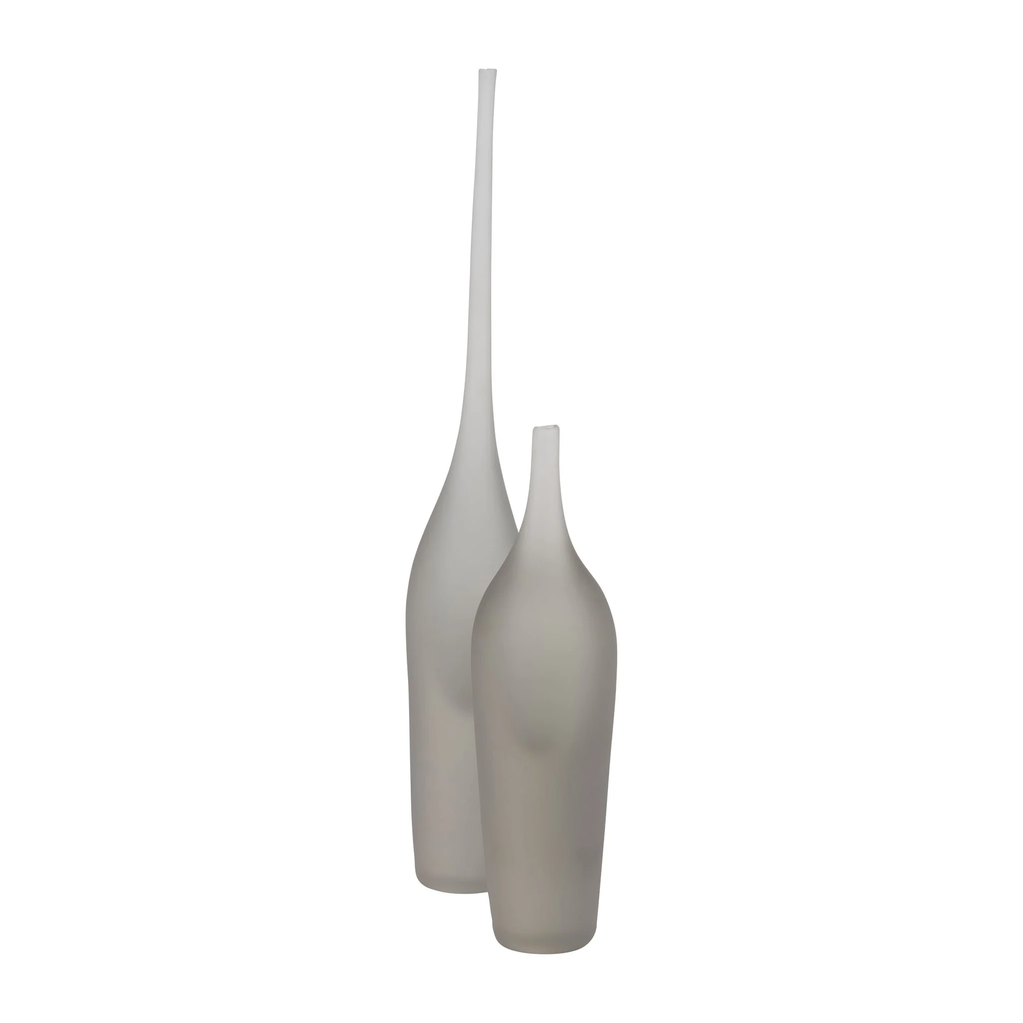Glass 24" Long Neck Glass Decor, Frosted White - Image 8