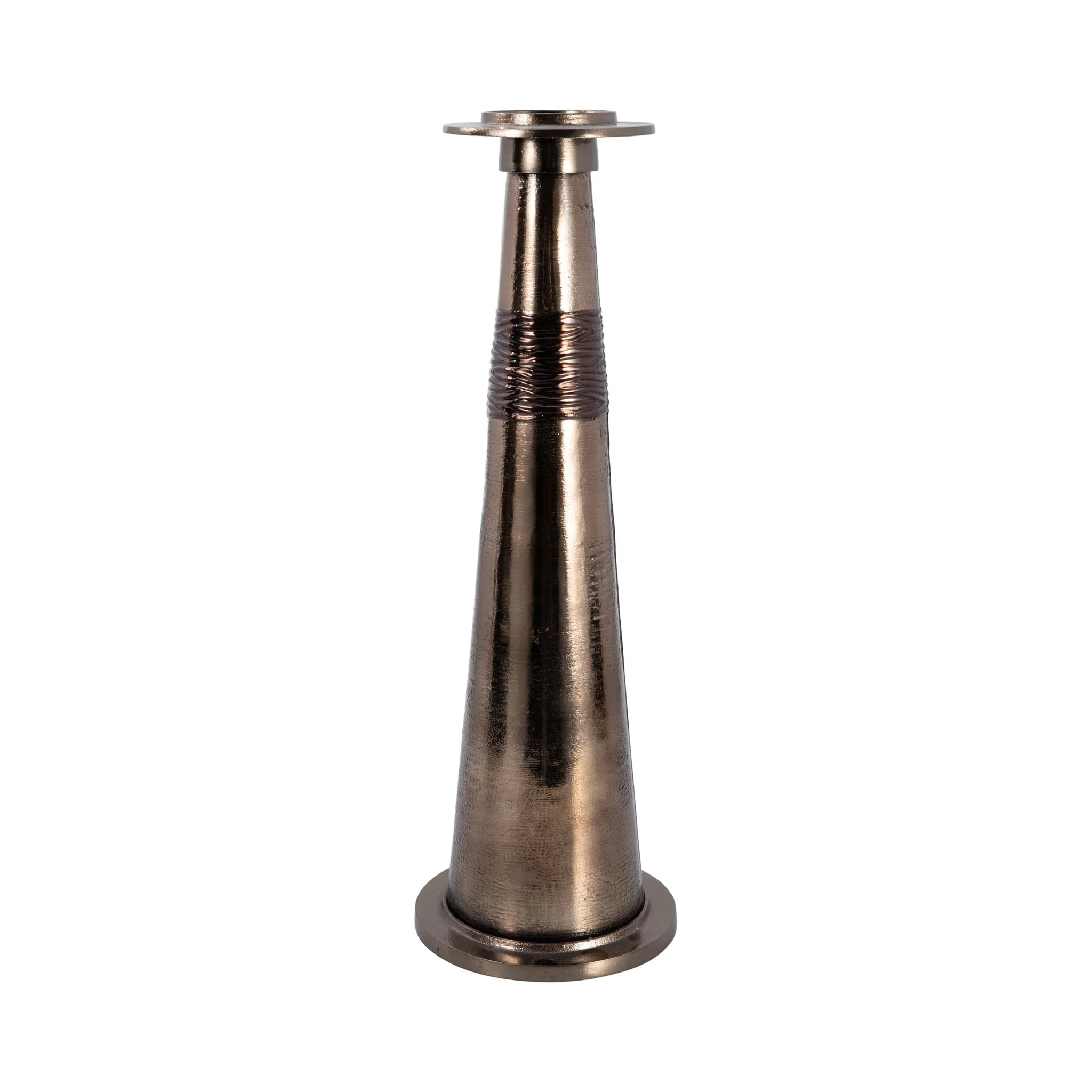 Glass, 24" Pillar Holder, Bronze - Image 4