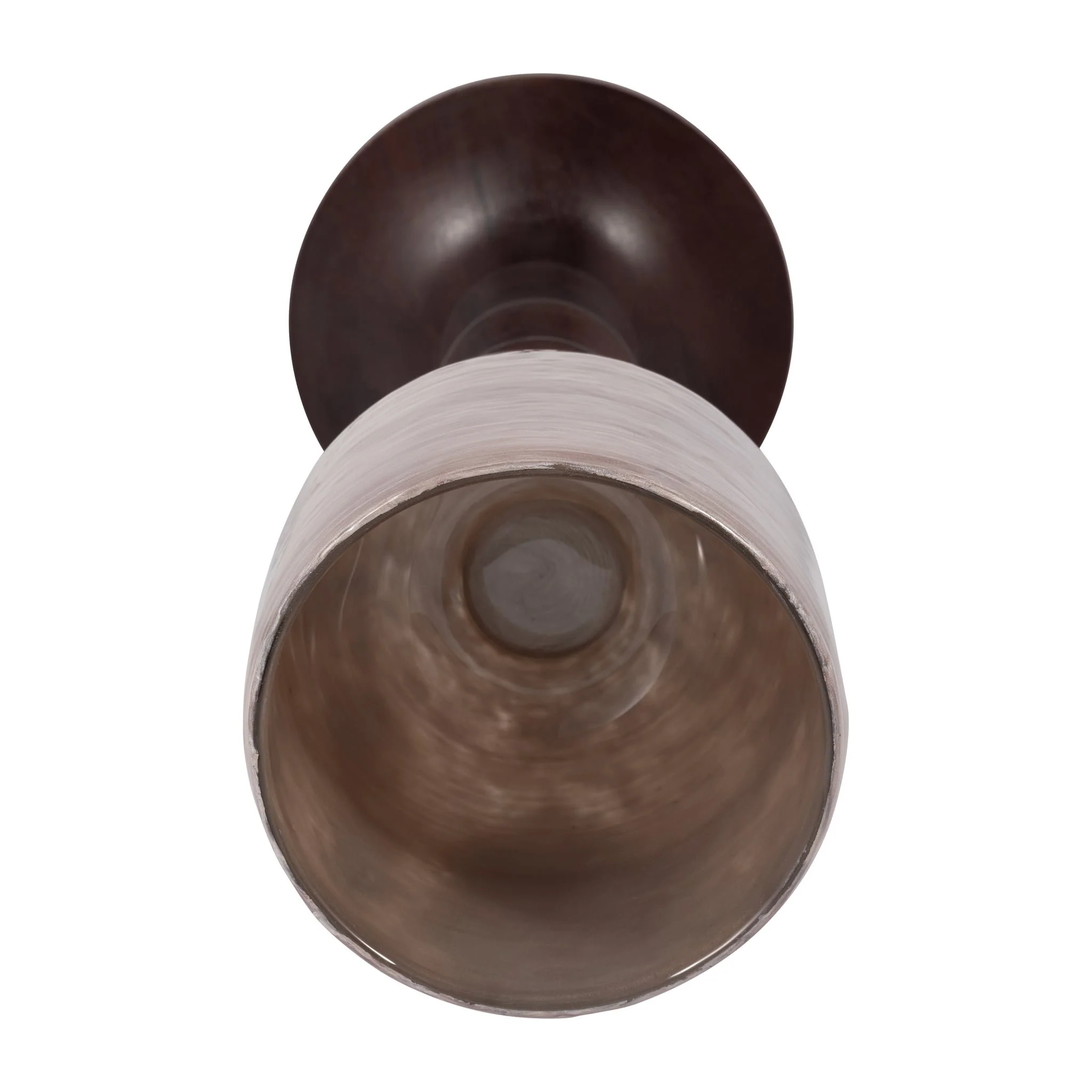 Glass, 24" Wooden Base Hurrican, Blush - Image 4