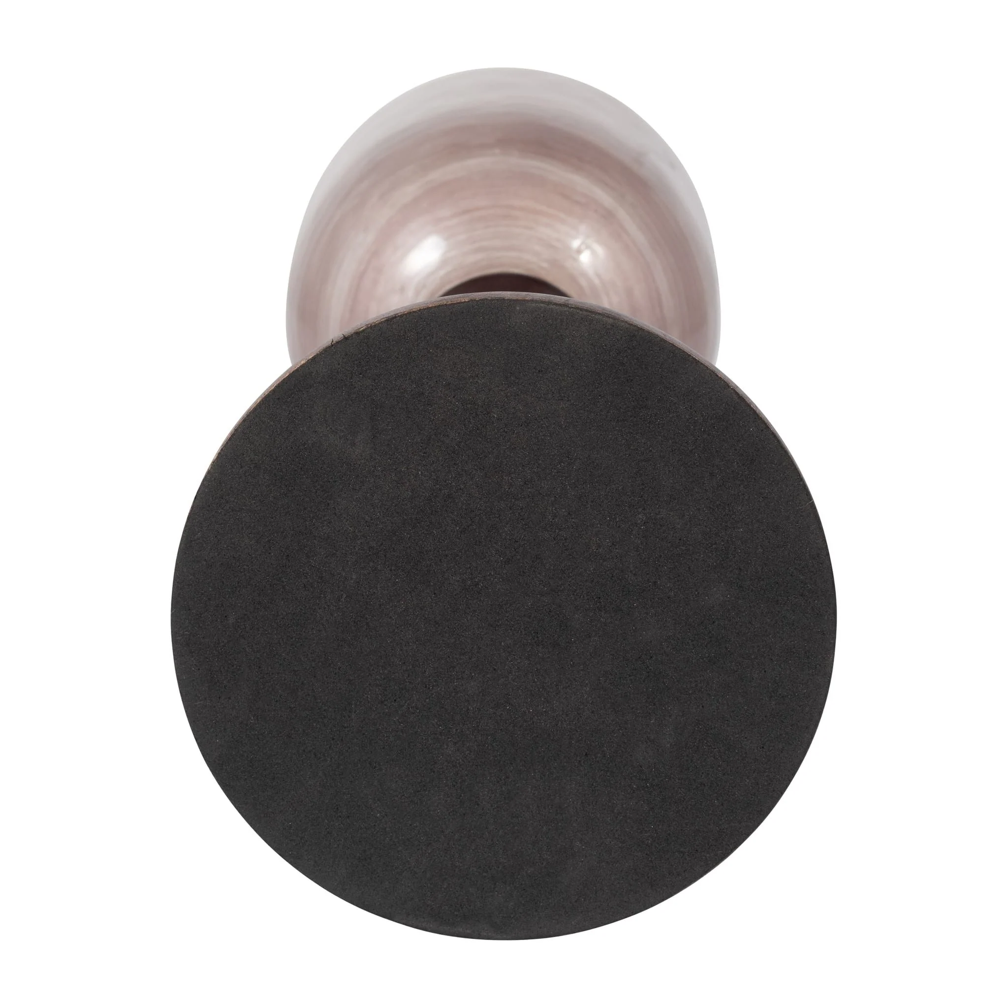 Glass, 24" Wooden Base Hurrican, Blush - Image 5