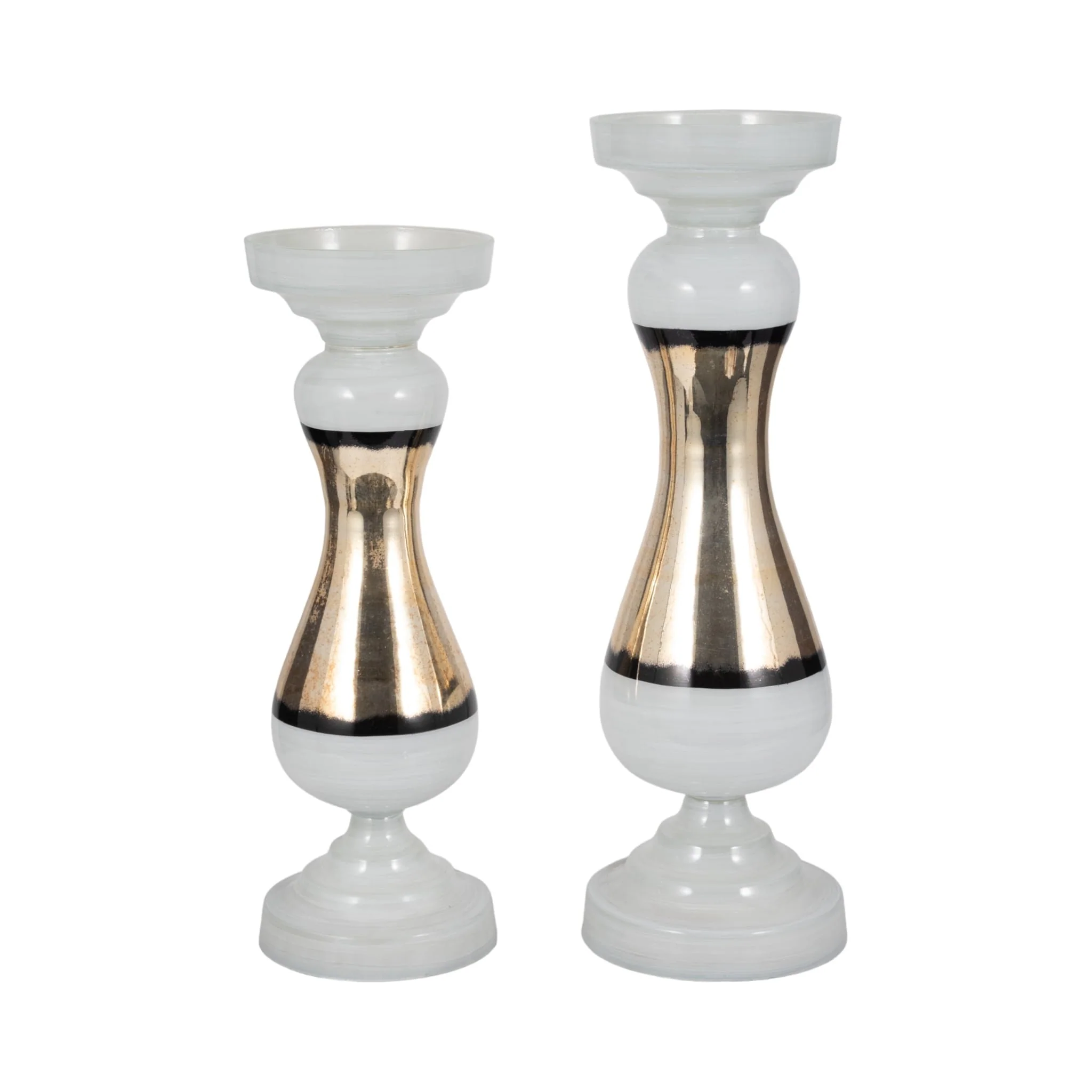 Glass, 26" Candle Holder, White - Image 7