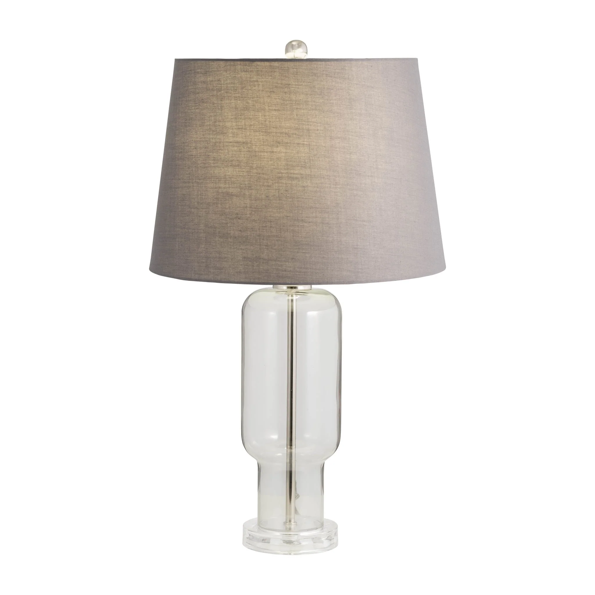Glass, 26" Clear Table Lamp, Smoke - Image 2