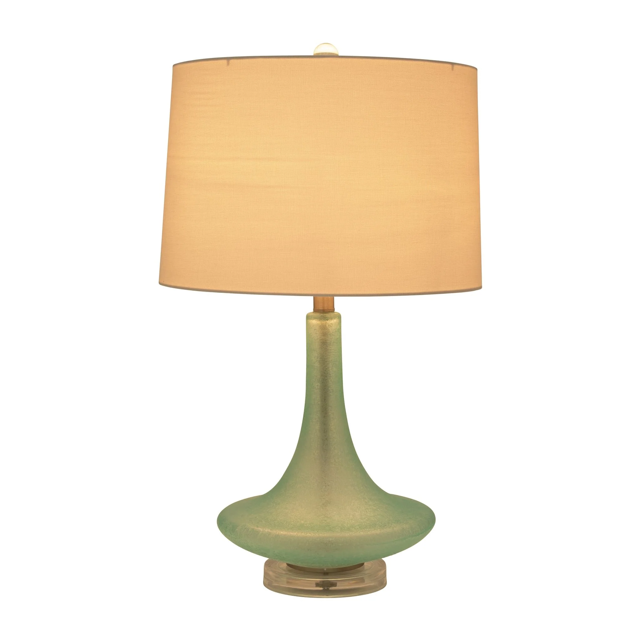 Glass 26"  Table Lamp, Green - Image 2
