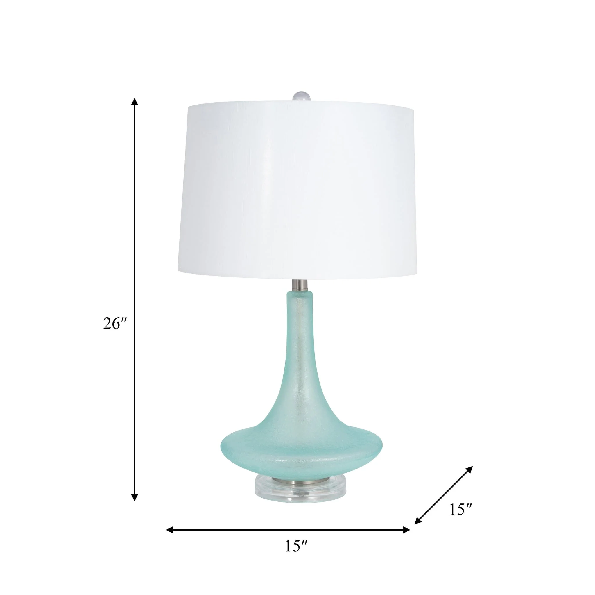Glass 26"  Table Lamp, Green - Image 8