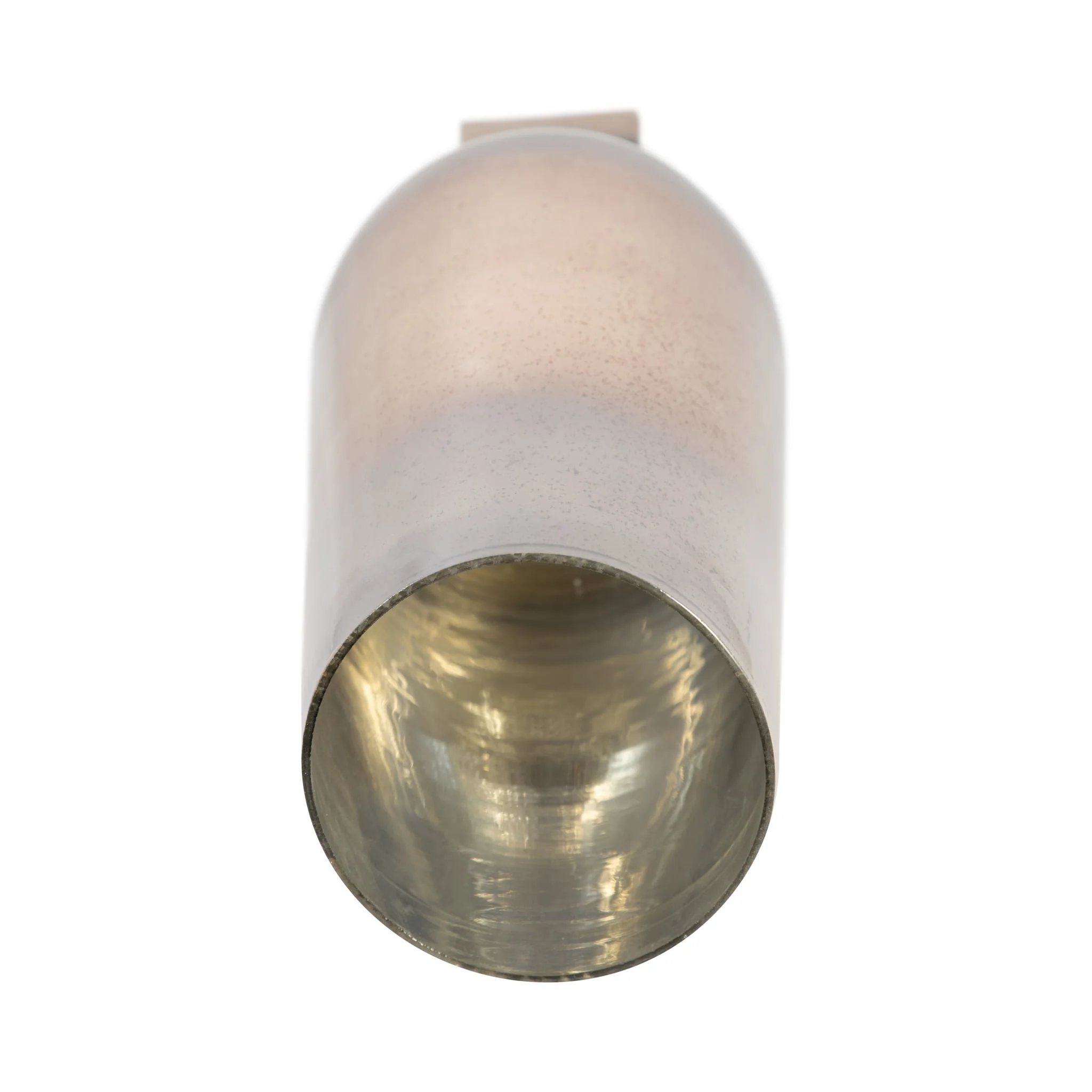 Glass, 26"h Vase W/ Metal Base, Champagne - Image 6