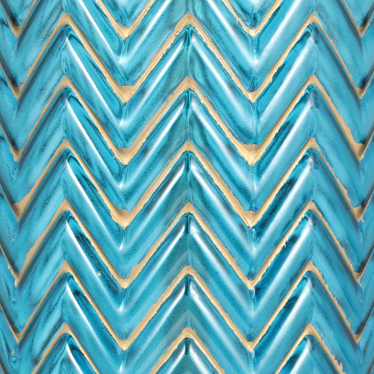 Glass 28"  Chevron Table Lamp, Blue - Image 5