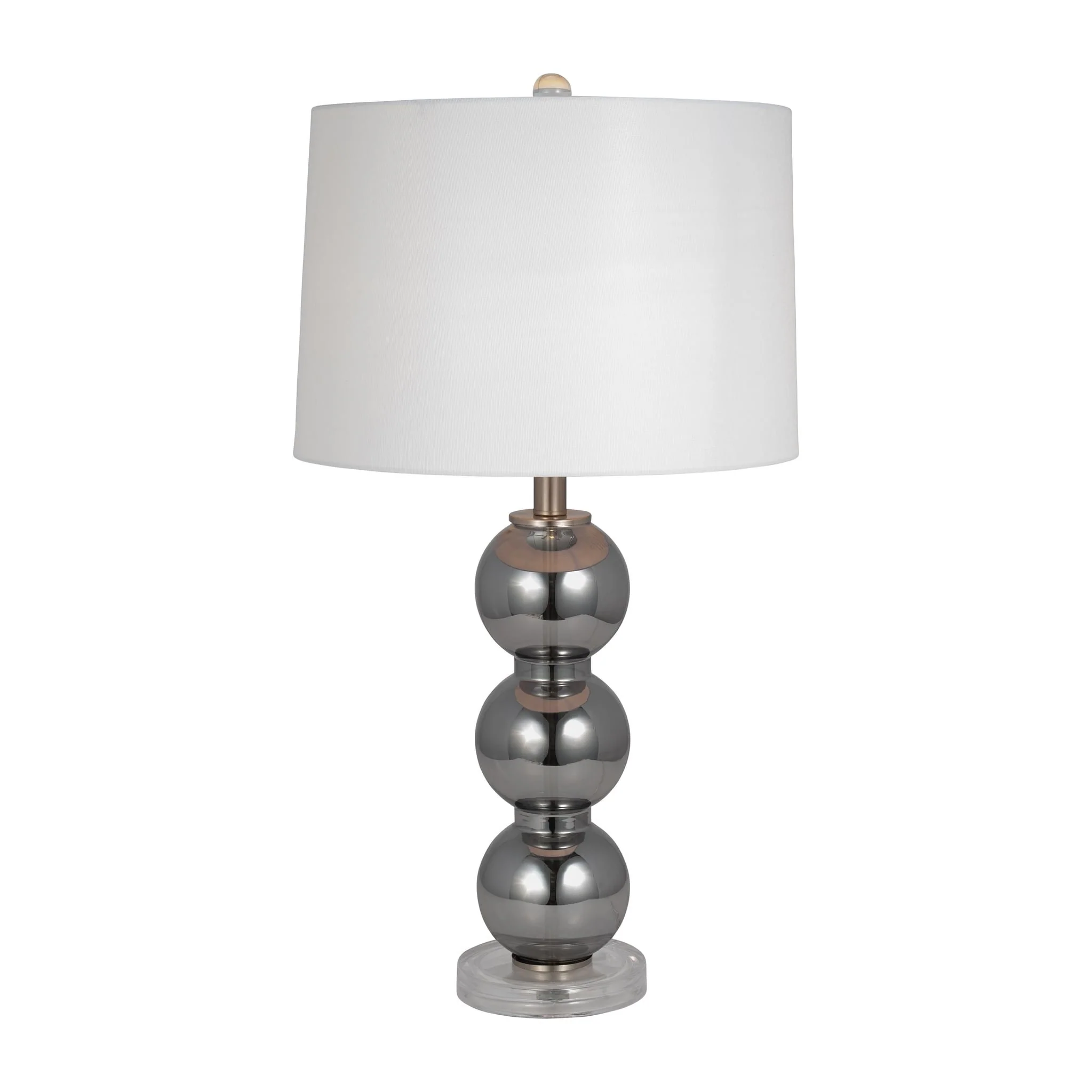 Glass 28" Orbs Table Lamp, Smoke - Image 2