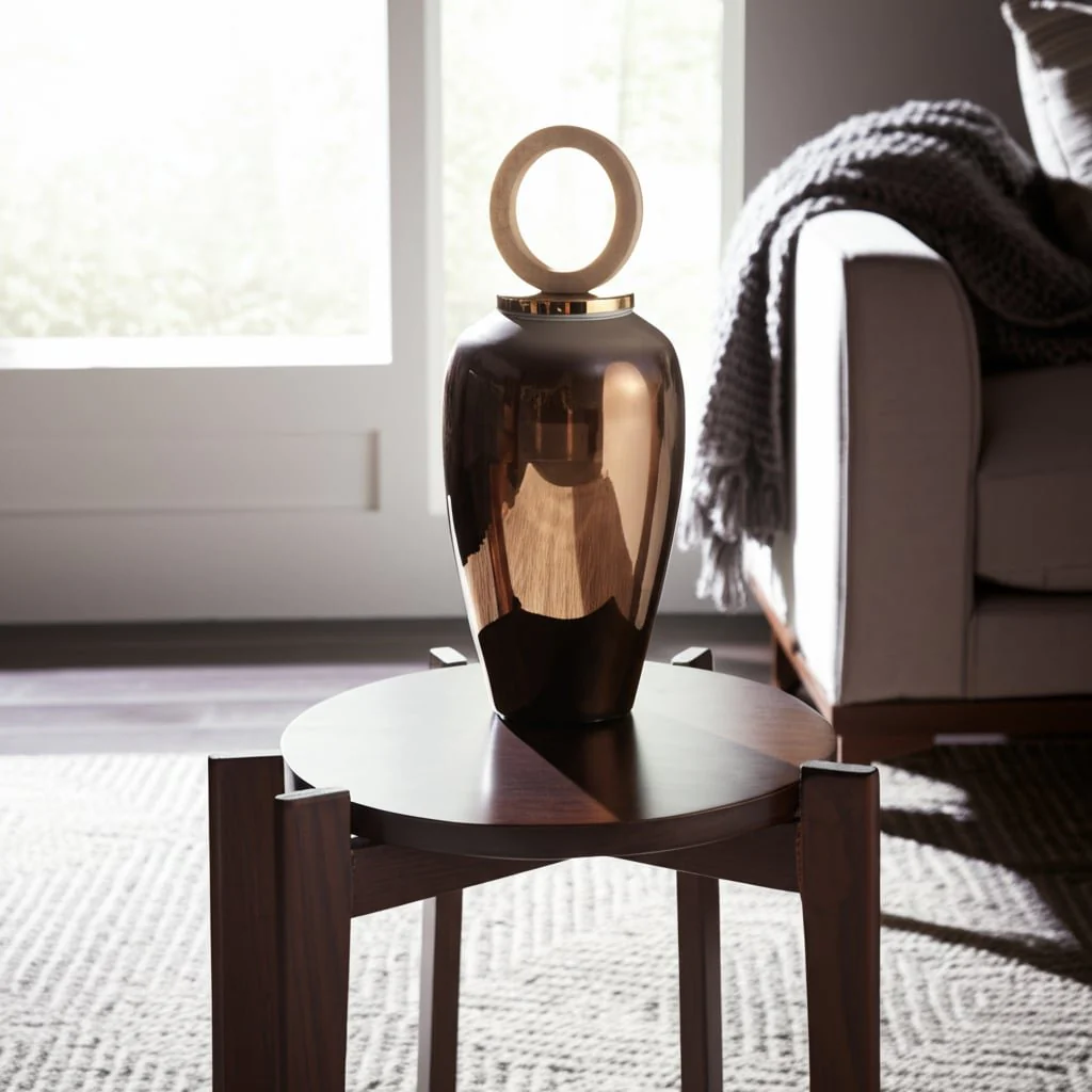 Glass, 28" Vase Round Resin Topper, Copper - Image 12