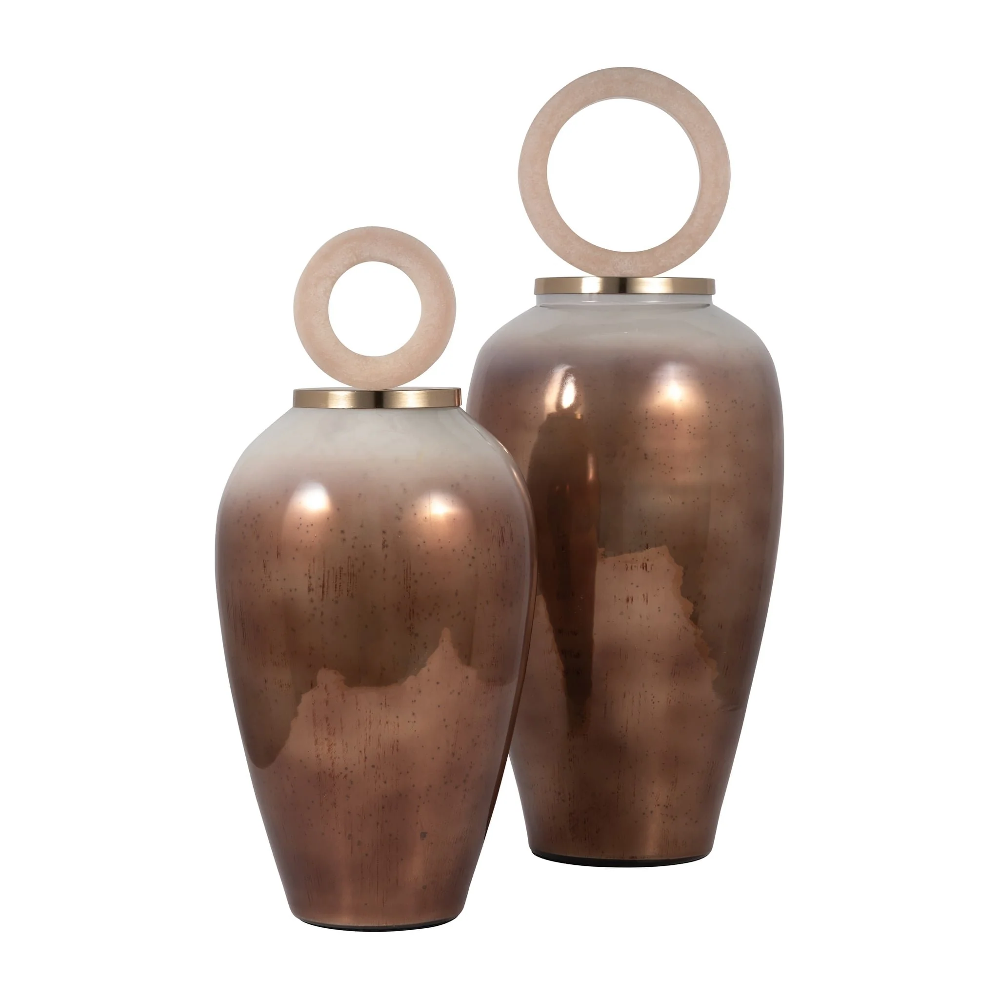 Glass, 28" Vase Round Resin Topper, Copper - Image 7