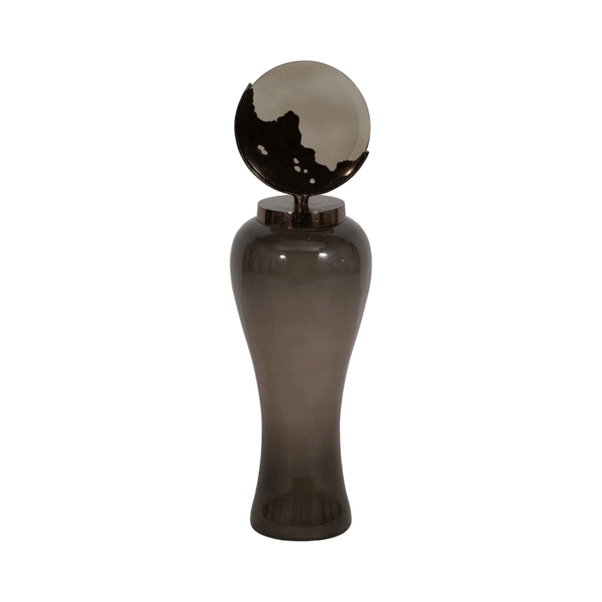 Glass, 30" Mid-century Floor Vase, Multi, Kd - Image 4