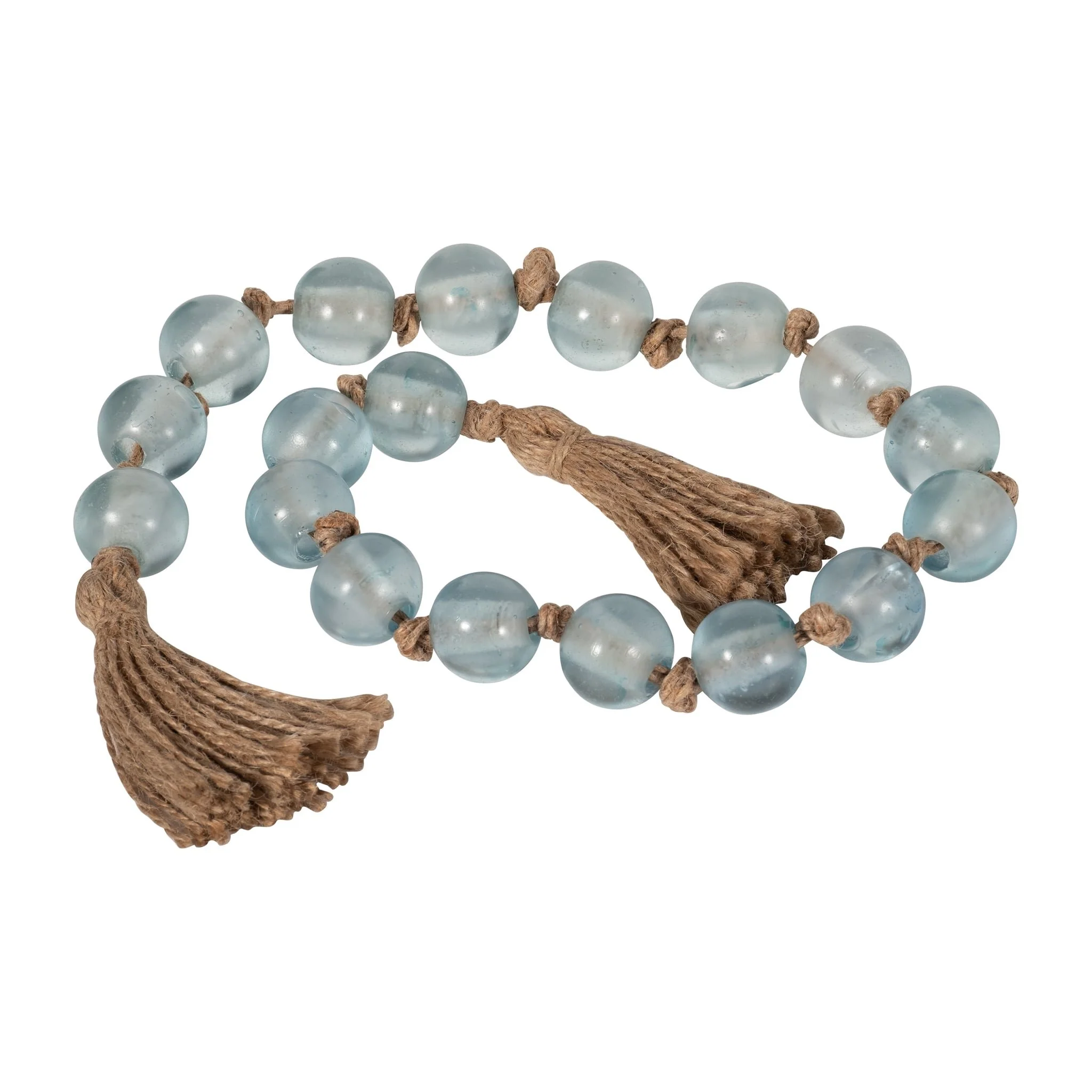 Glass, 34x1 Beaded Garland W/ Tassel, Blue - Image 4