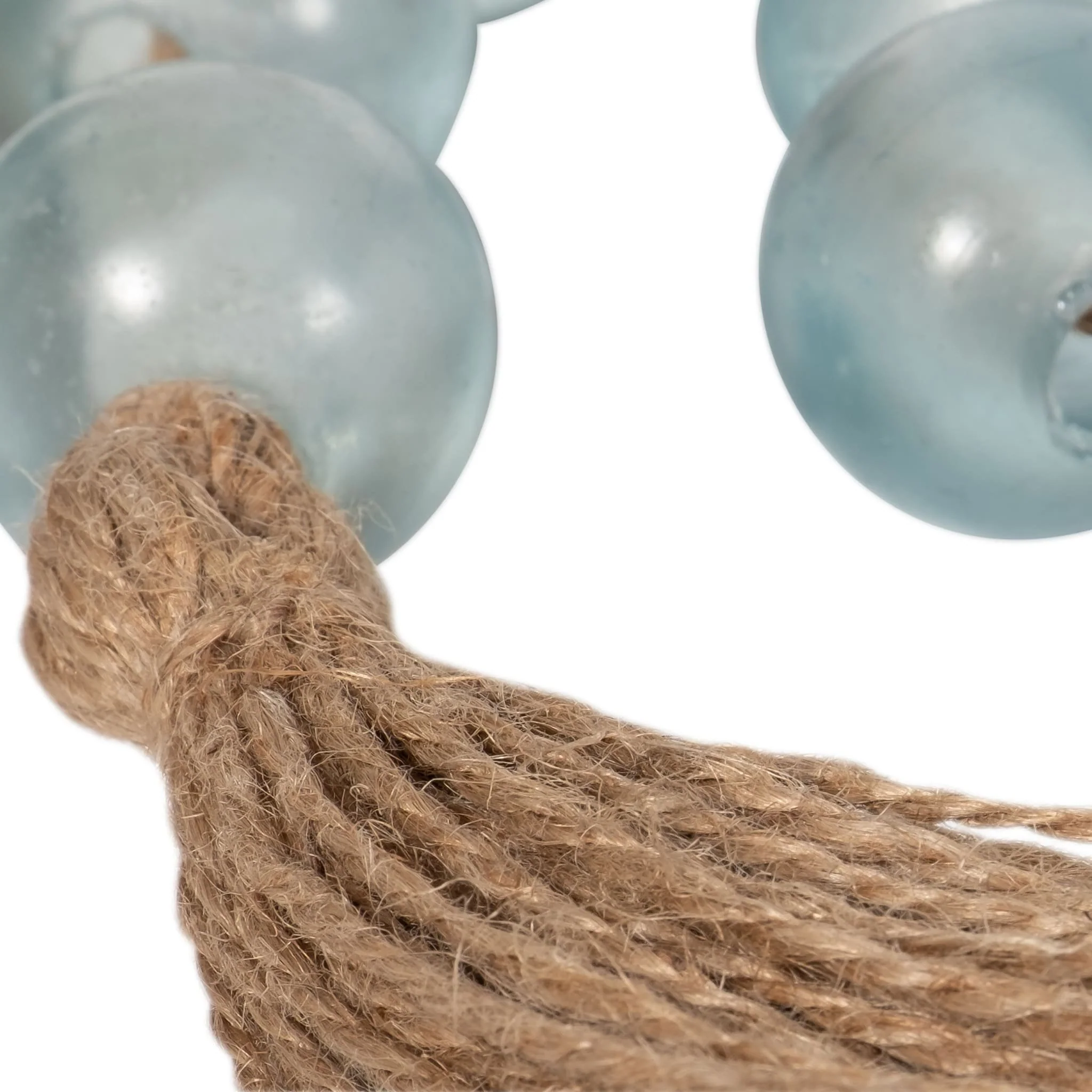 Glass, 34x1 Beaded Garland W/ Tassel, Blue - Image 5