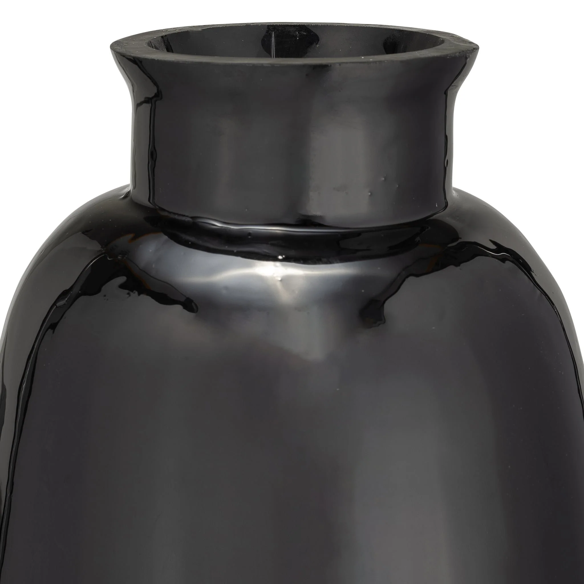Glass, 35" 2-tone Vase, Black/gold - Image 4