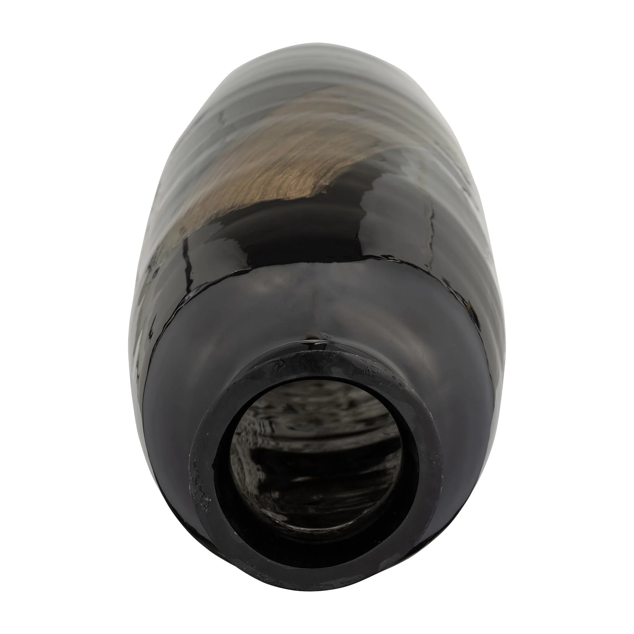 Glass, 35" 2-tone Vase, Black/gold - Image 5
