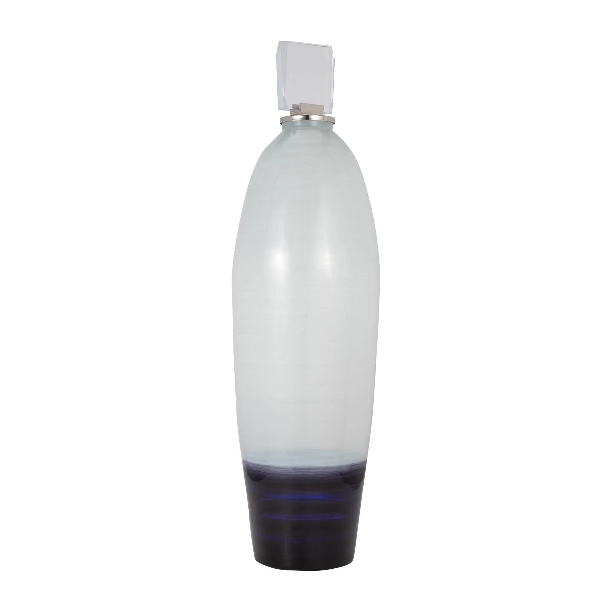 Glass, 38" Vase Acrylic Detail, 2-tone White - Image 2