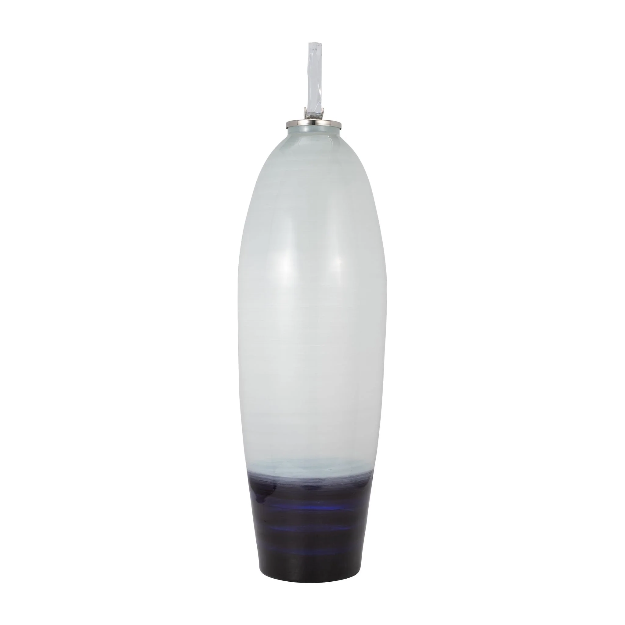 Glass, 38" Vase Acrylic Detail, 2-tone White - Image 3