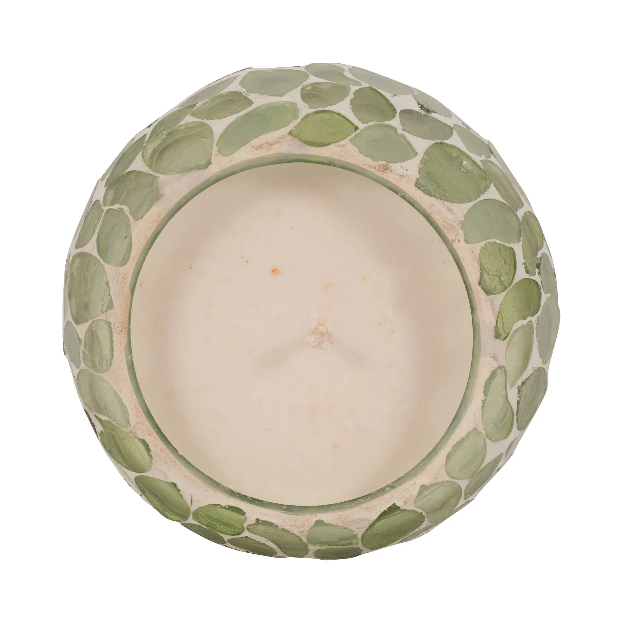 Glass, 4" 10 Oz Mosaic Scented Candle, Light Green - Image 6