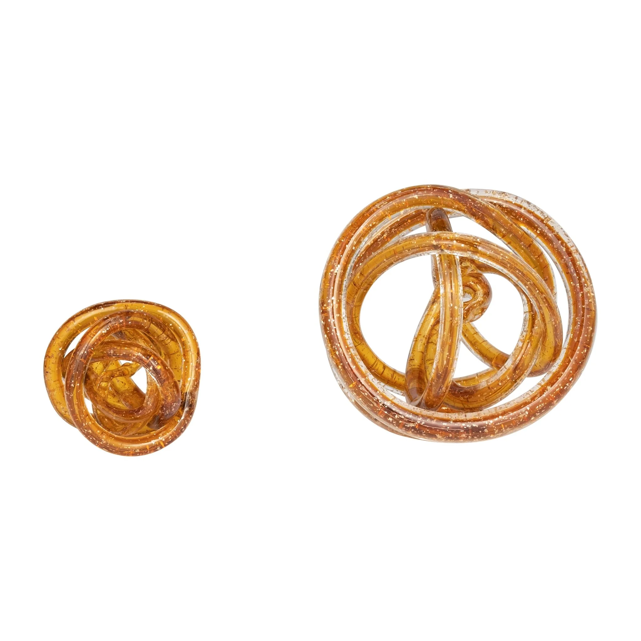 Glass, 4" Knot Amber - Image 6
