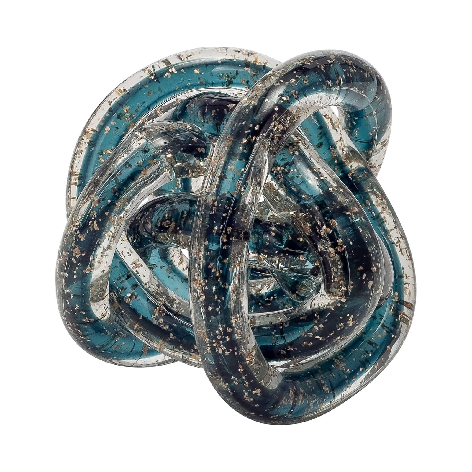Glass, 4" Knot Blue - Image 2
