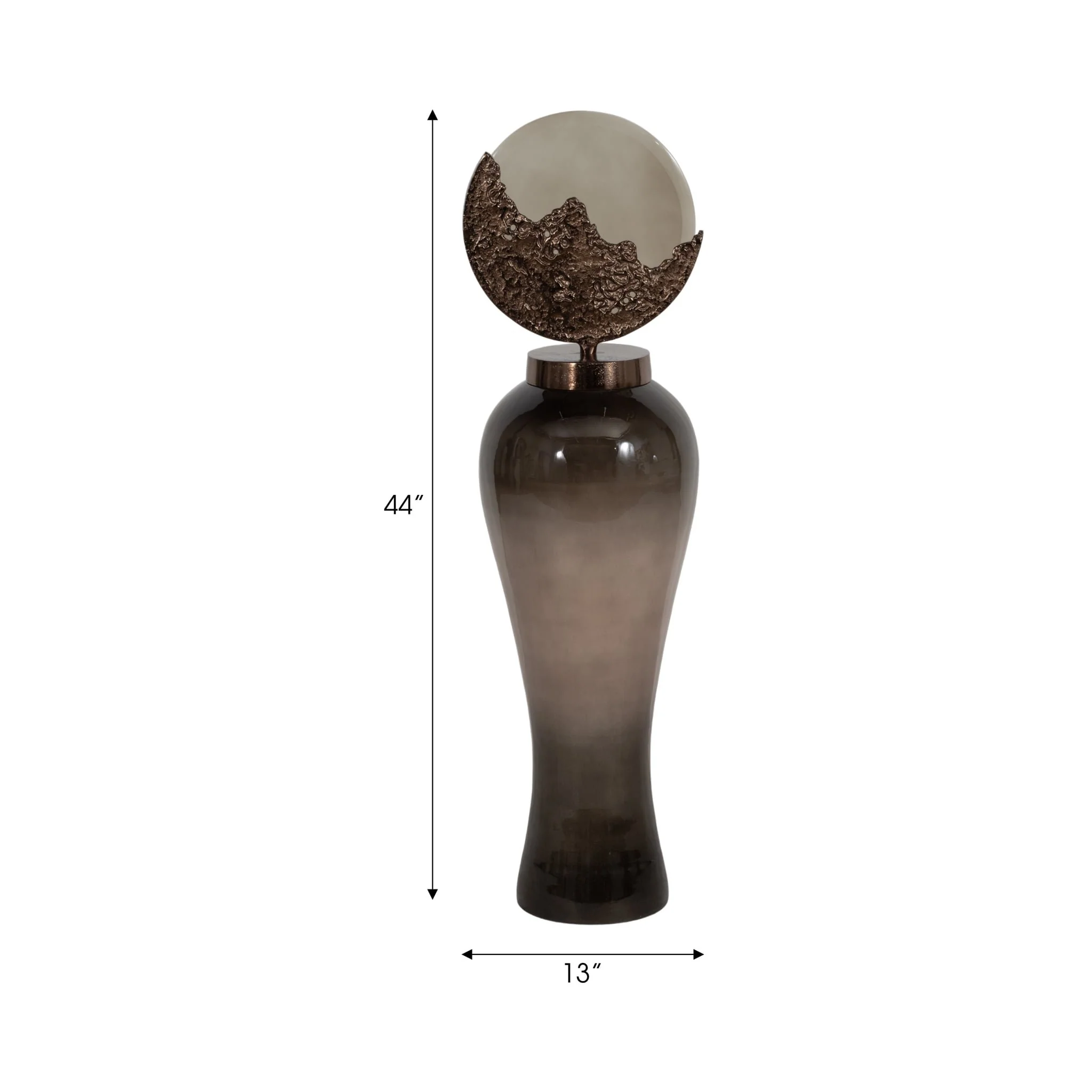 Glass, 44" Mid-century Floor Vase, Multi, Kd - Image 7
