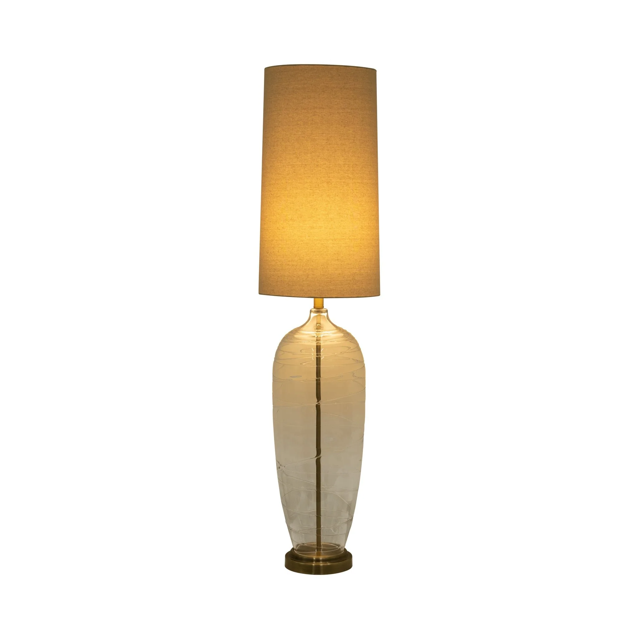 Glass 50" Bottle Table Lamp, Clear - Image 2