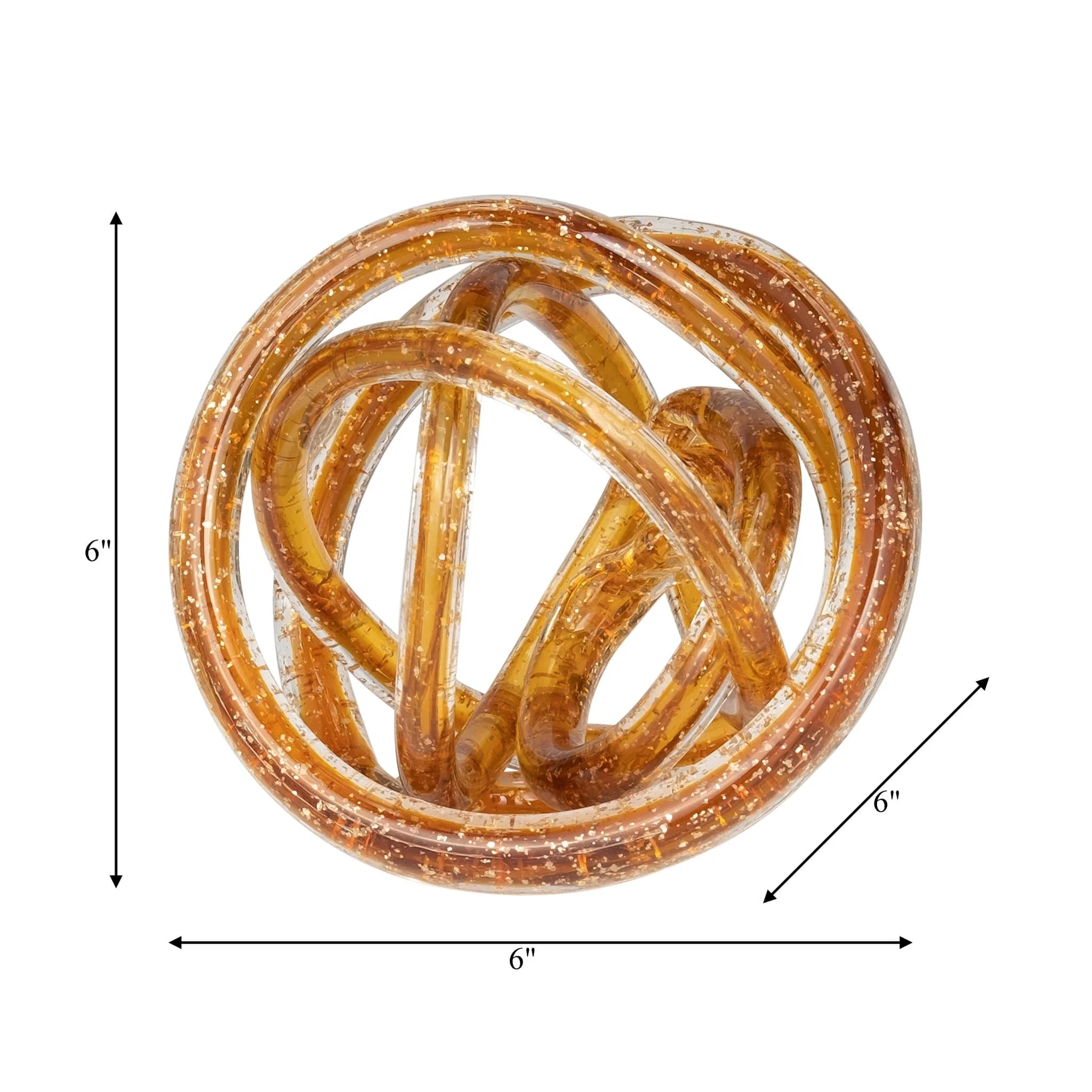 Glass, 6" Knot Amber - Image 8