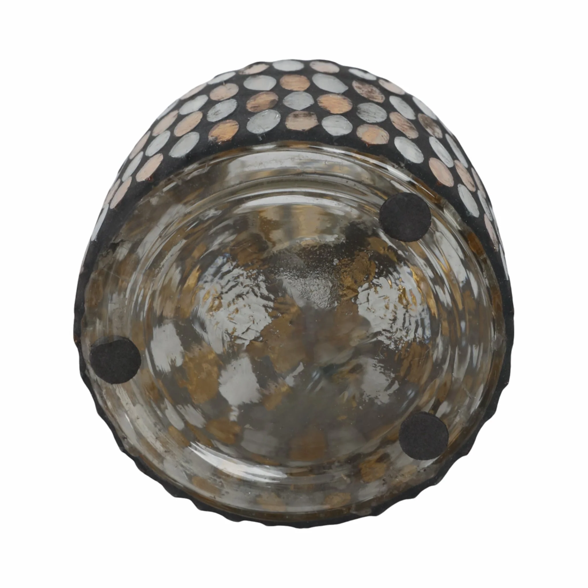 Glass, 6"h Mosaic Vase, Copper - Image 7